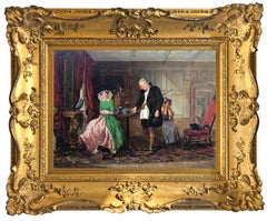 The Settlement - W.S.P. Henderson (British 1836-1874) - Victorian Genre Painting