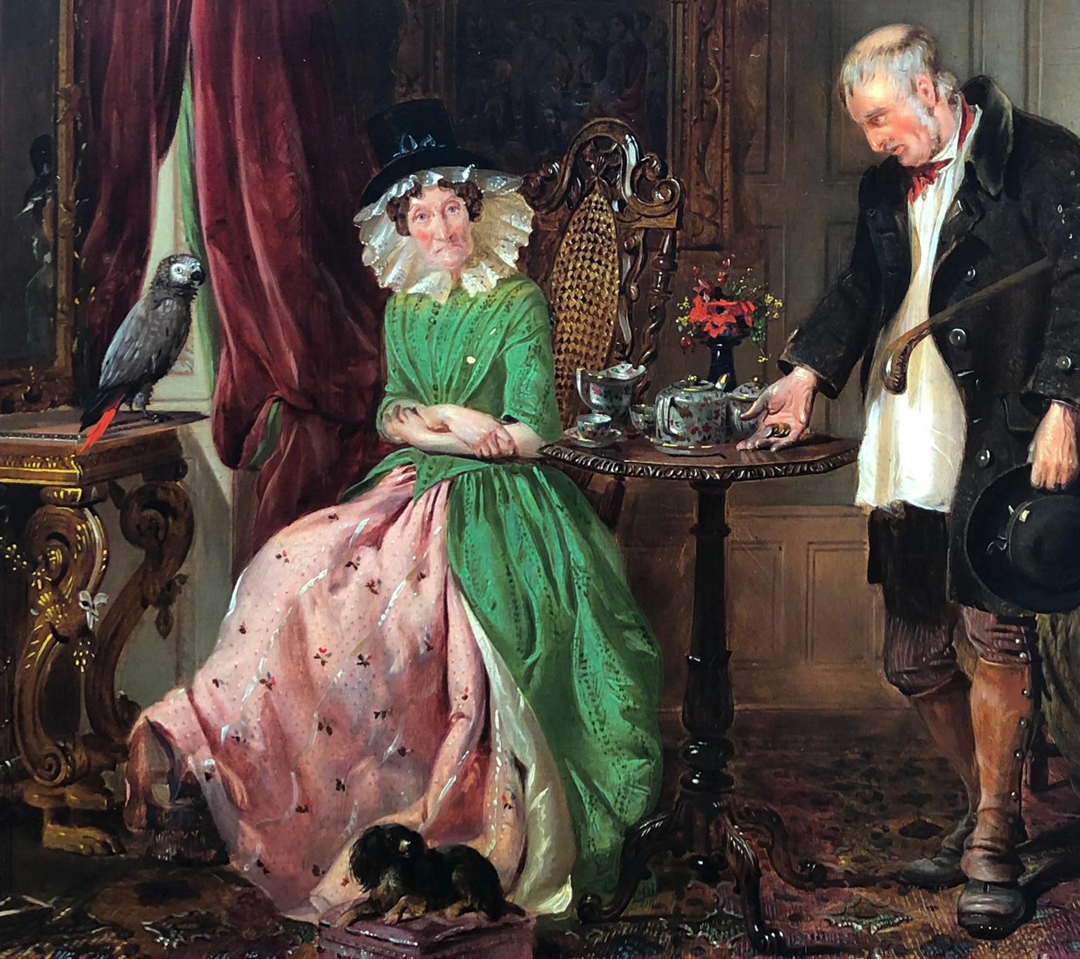 The Settlement - W.S.P. Henderson (British 1836-1874) - Victorian Genre Painting 1
