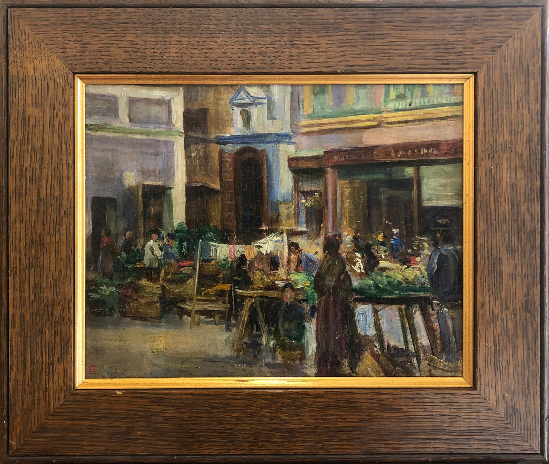 A Market, Sevilla - Edgar Seligman (British 1867-1958) For Sale 1