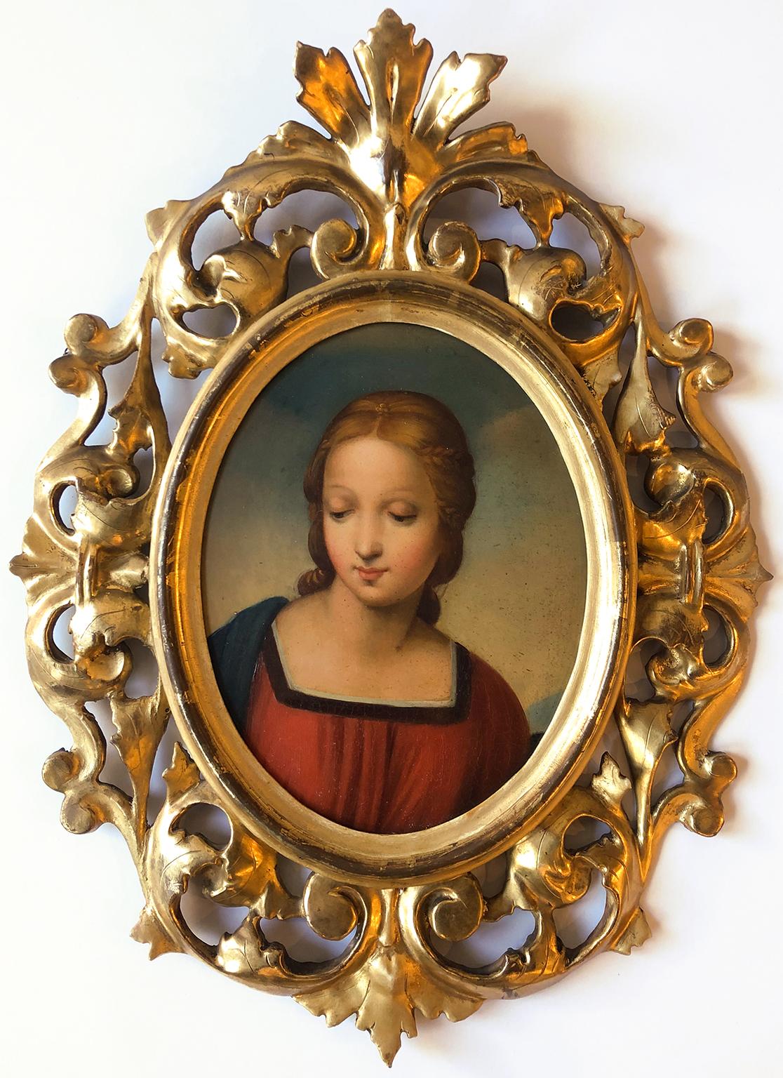 Unknown Portrait Painting - Madonna of the Goldfinch - After Raphael (Italian 1483 - 1520)
