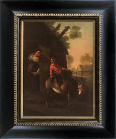 Boy on Donkey - Flemish School 17th Century