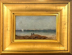 Beach Scene - Scène de plage - French Impressionist School - Circa 1880