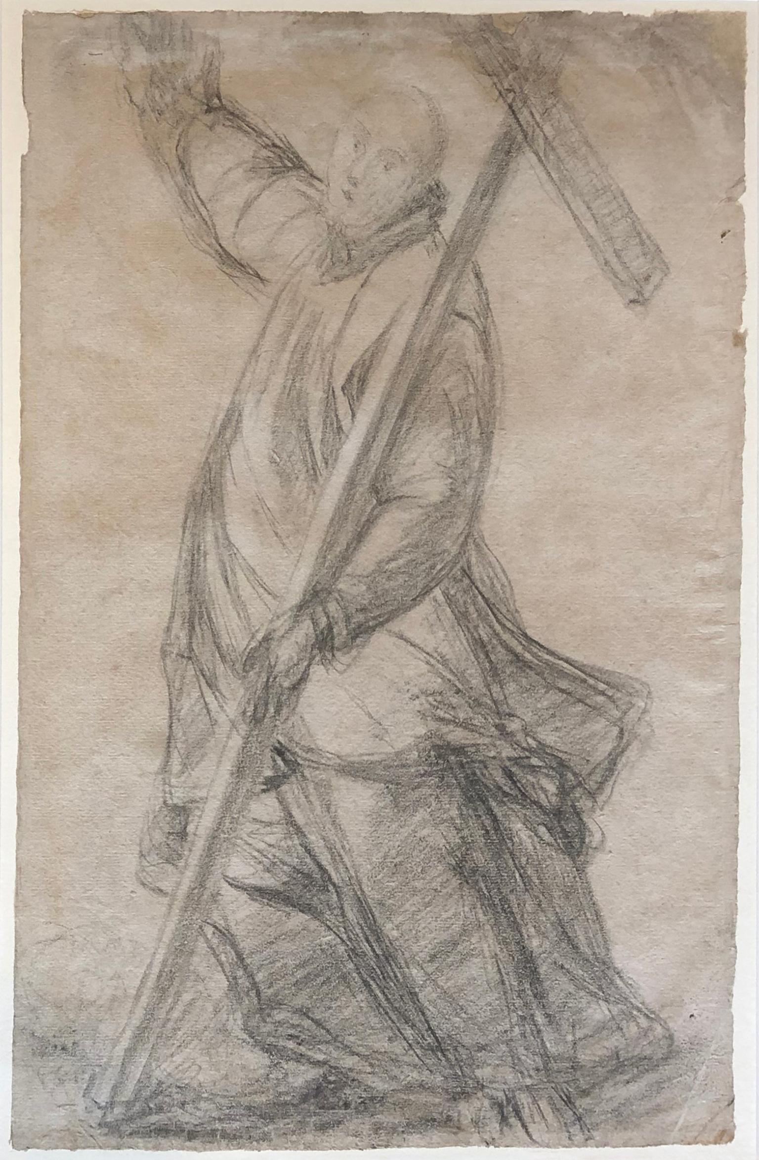 Saint Bernard of Clairvaux holding the Cross - Giovanni Biliverti (1585-1644) For Sale 1