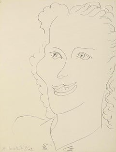 Henri Matisse Drawing 'Femme souriante' 1942