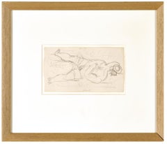 Pablo Picasso 'Nu couché, un chapeau sur la figur' Graphite Drawing 1917