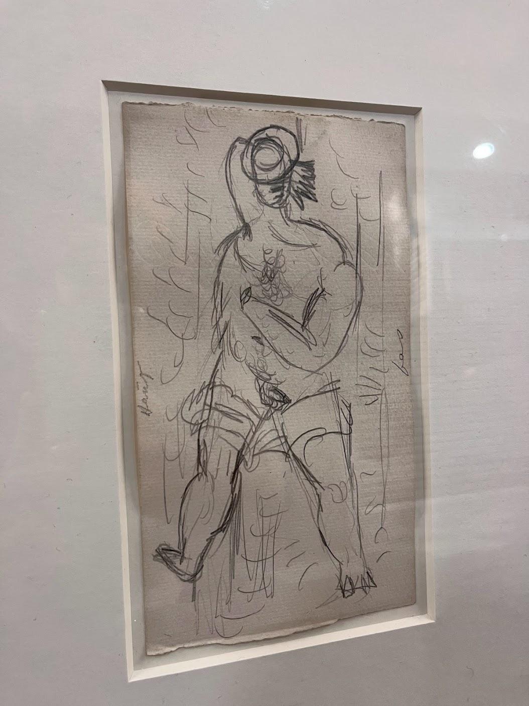 Pablo Picasso 'Nu couché, un chapeau sur la figur' Graphite Drawing 1917 4