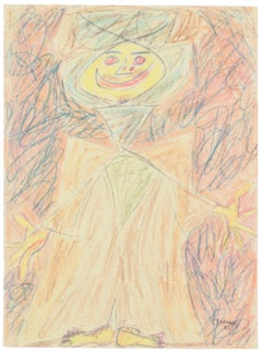 Jean Dubuffet 'Arabe' Dessin signé au crayon sur papier