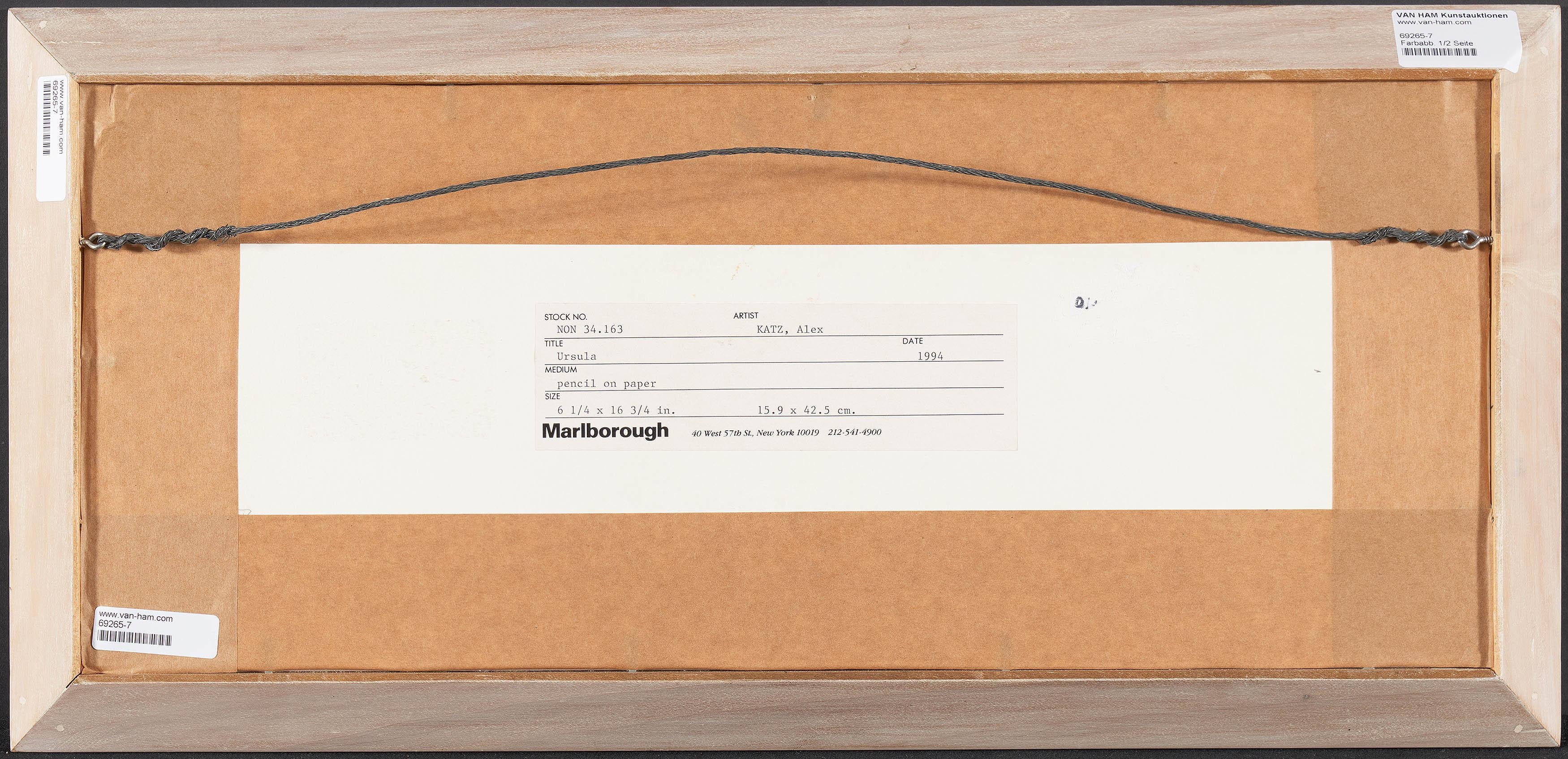 Alex Katz 'Ursula' Signed Pencil on Velin Drawing 1994 3
