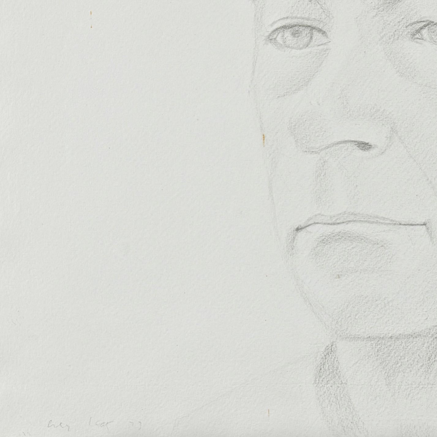 Alex Katz 'Rudy' Signed Pencil Drawing 1973 For Sale 1