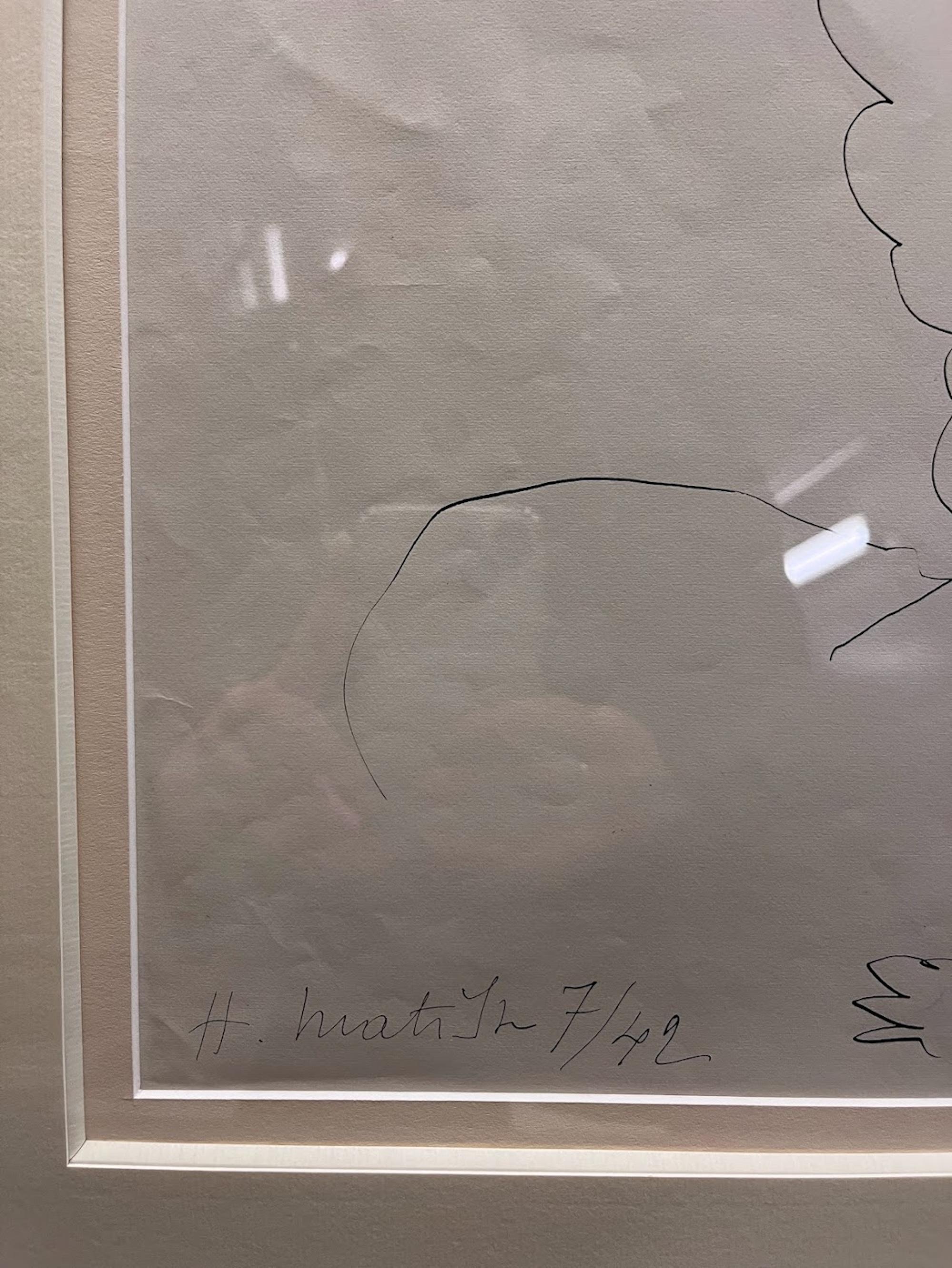 Henri Matisse Drawing 'Femme souriante' Pen and India Ink Drawing on Paper 1942 For Sale 3