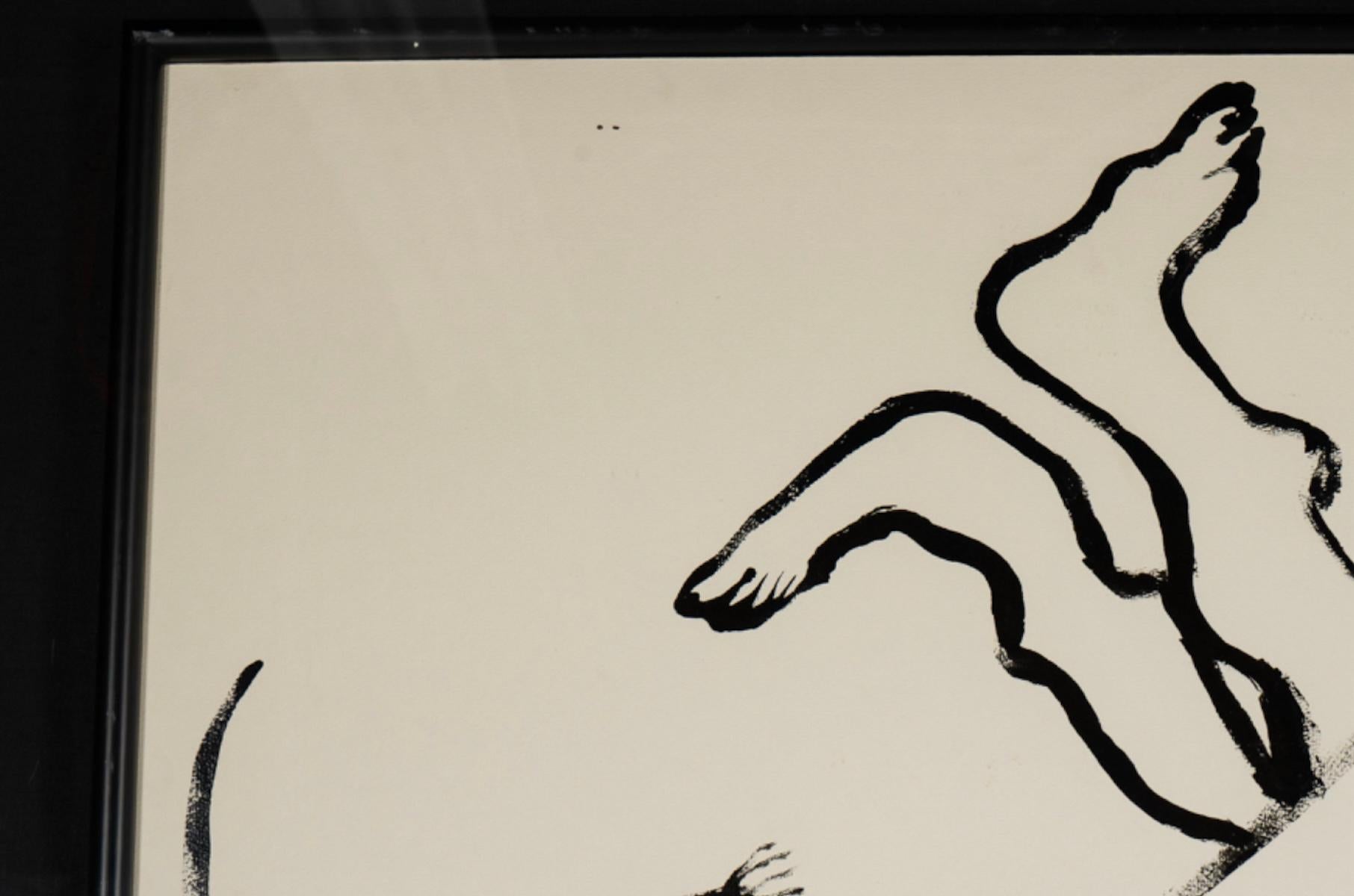 Alexander Calder 'Braniff Airways' Óleo sobre cartulina de acuarela creciente 1973 en venta 3