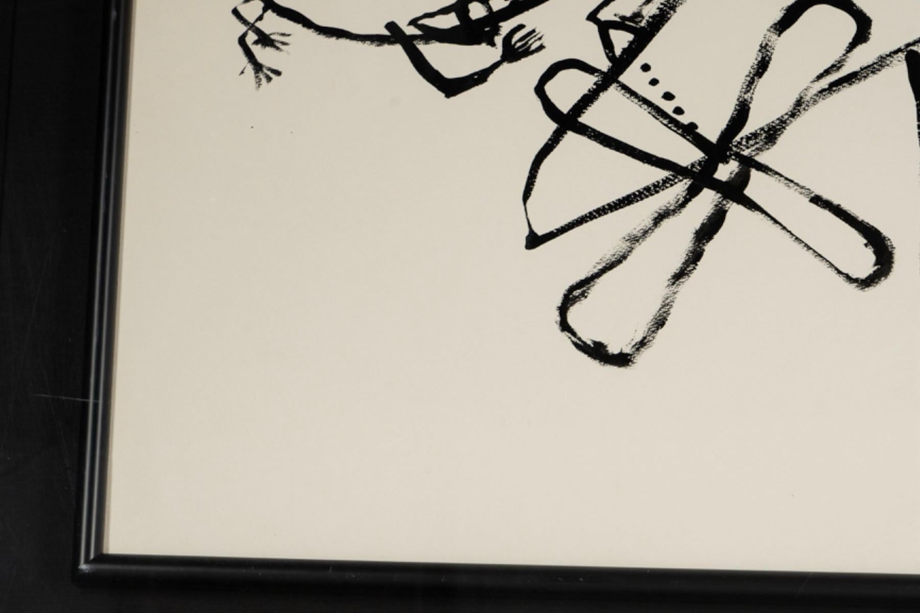 Alexander Calder 'Braniff Airways' Óleo sobre cartulina de acuarela creciente 1973 en venta 6