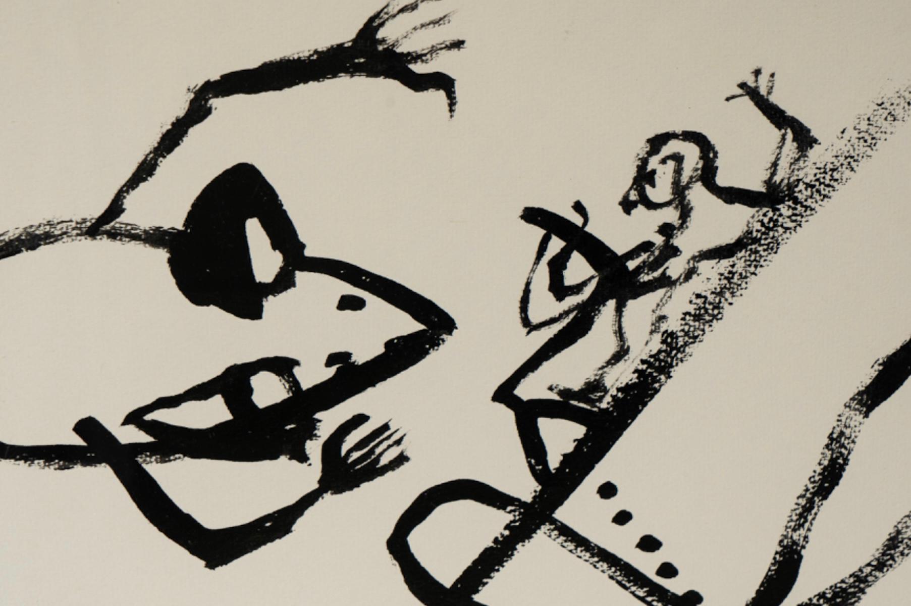 Alexander Calder 'Braniff Airways' Óleo sobre cartulina de acuarela creciente 1973 en venta 9
