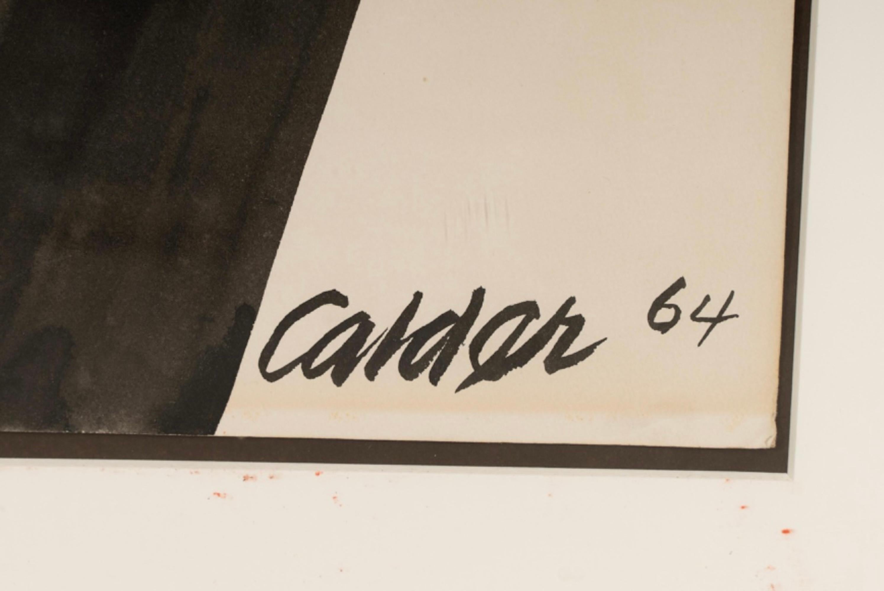 Alexander Calder 'Composition' Gouache et encre sur papier en vente 2