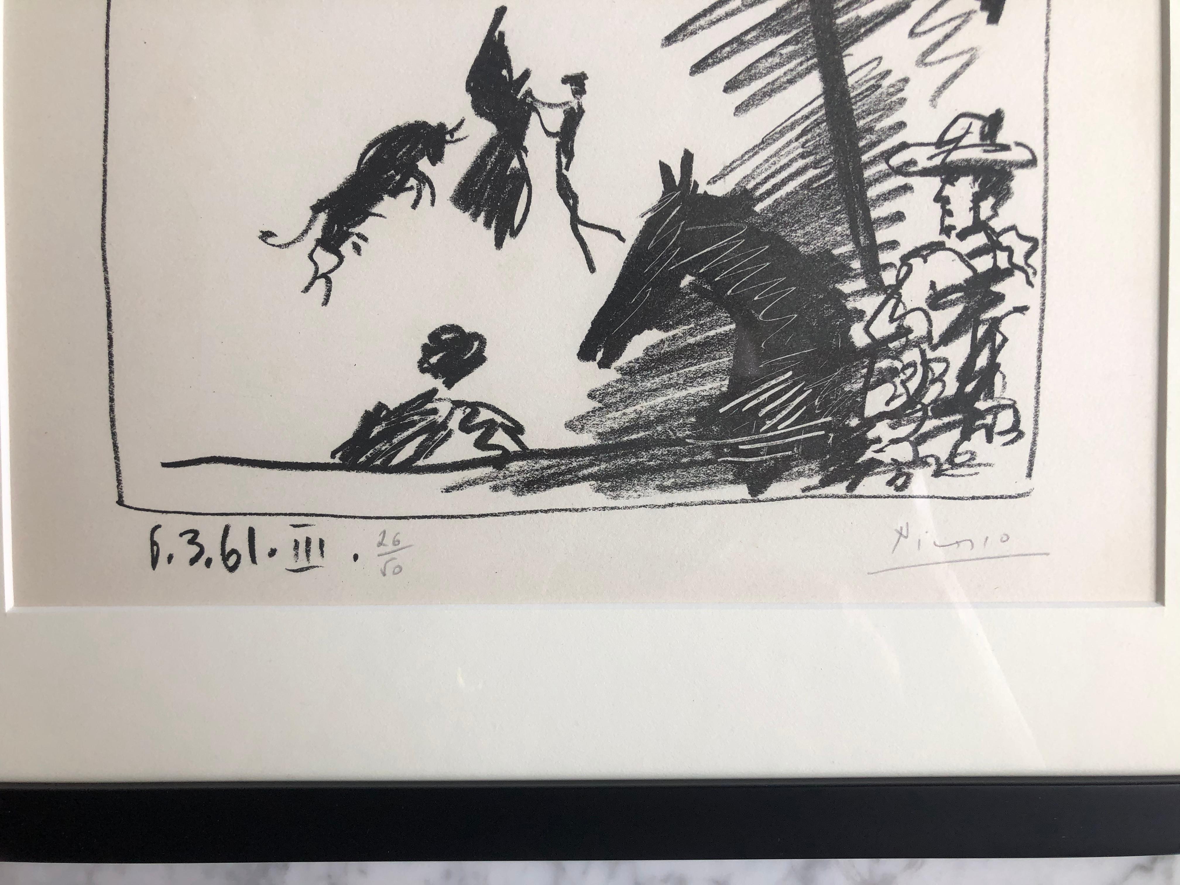 Picasso Lithograph,  Jeu de la Cape 1961 - Art by Pablo Picasso