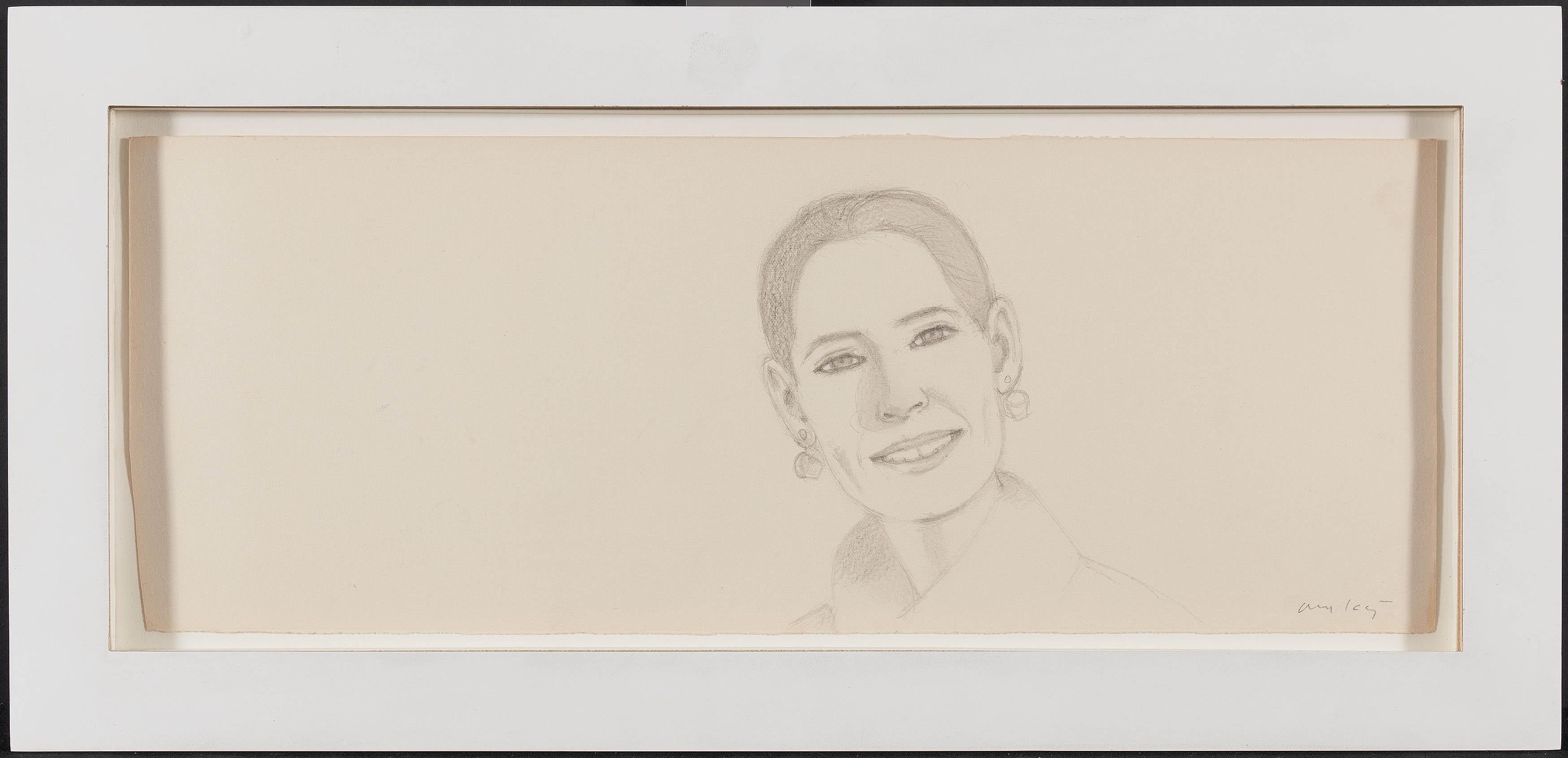 ALEX KATZ (1927-Present)

This Alex Katz 'Ursula' is a 1994 soft pencil drawing on vellum paper. This original piece is signed 'Alex Katz', previously acquired from Marlborough Gallery, New York. It is framed and in excellent condition. 
