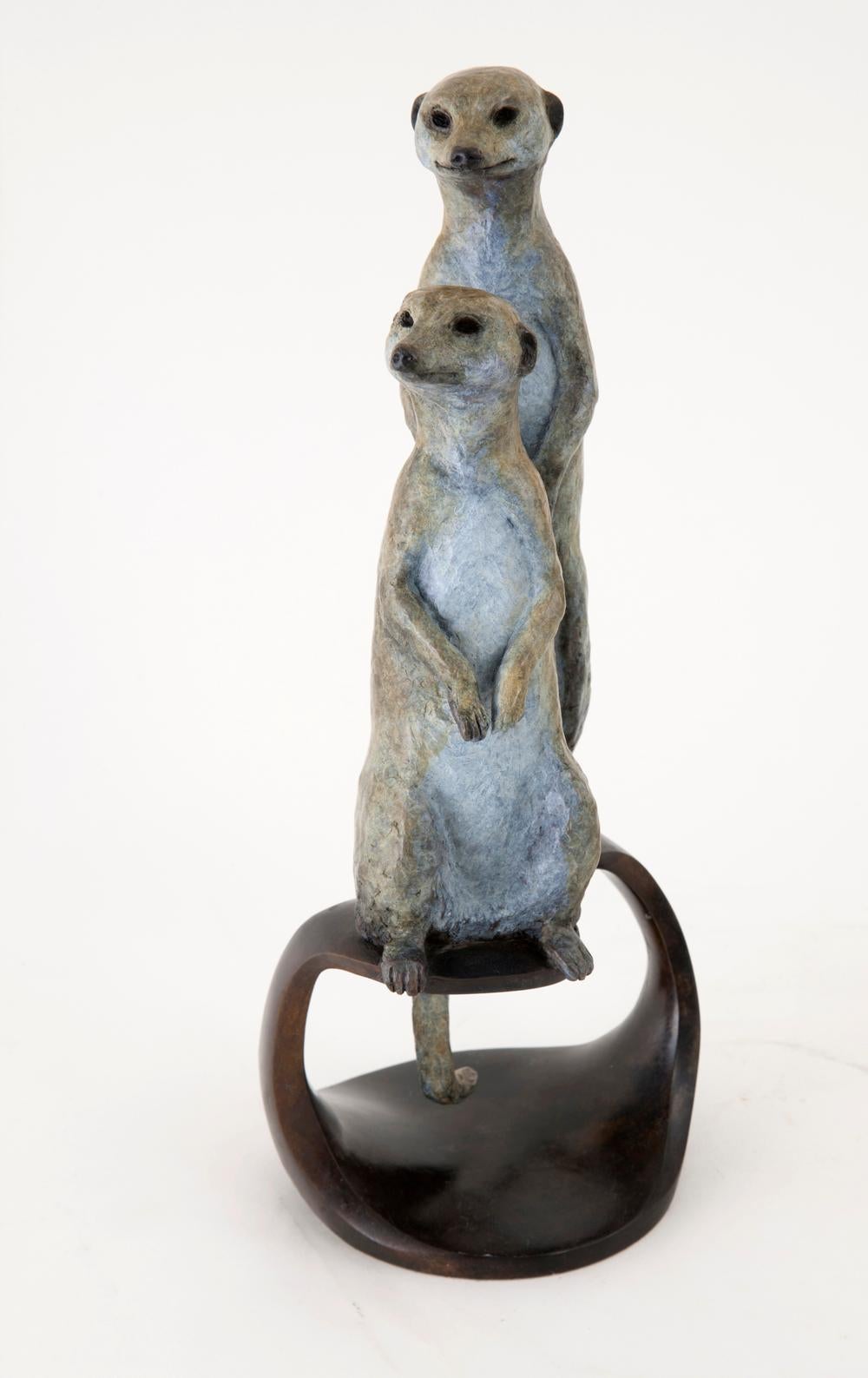 Vivien Mallock Figurative Sculpture - Meerkats