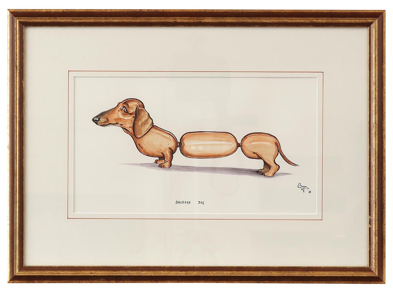 Bryn Parry OBE Animal Art - Sausage Dog