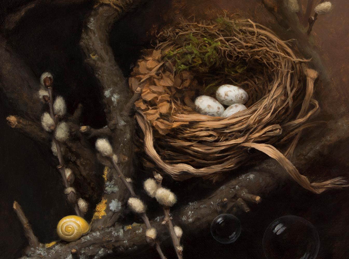 The Nest - Painting by Lyubena Fox