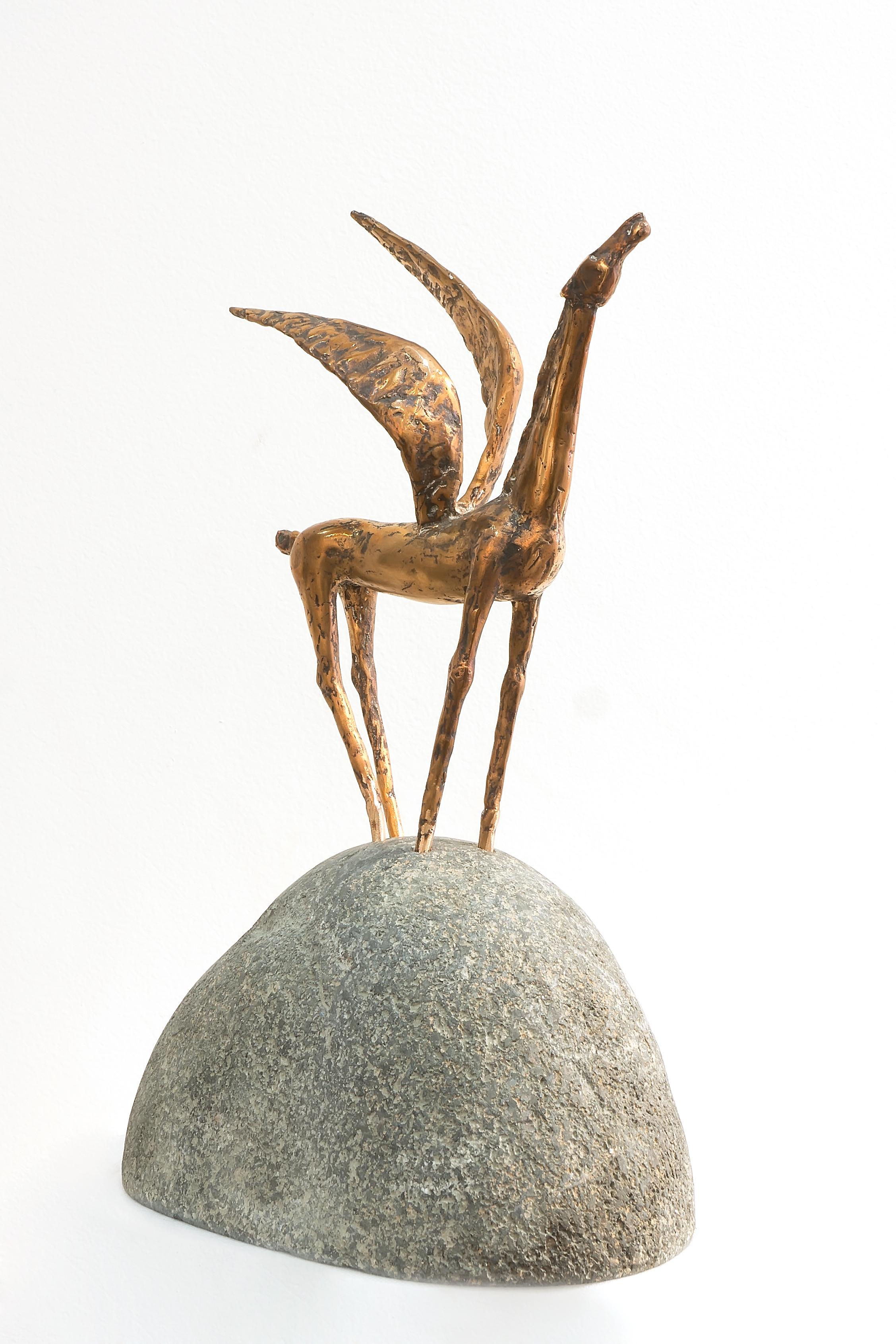 Stasys Zirgulis Figurative Sculpture – Pegasus