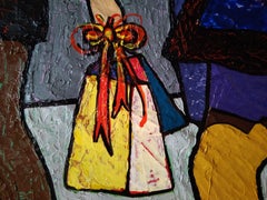 Lost Communication - Painting Pop Art Red Green Purple Brown Blue Orange