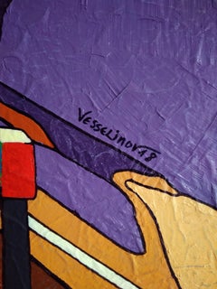 Miss Tanya O'Callaghan - Painting Pop Art Red Green Purple Brown Blue Orange