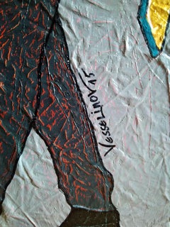 Bright Horizons (The Puppeteers) Painting Colors Beige Yellow Green Black Purple