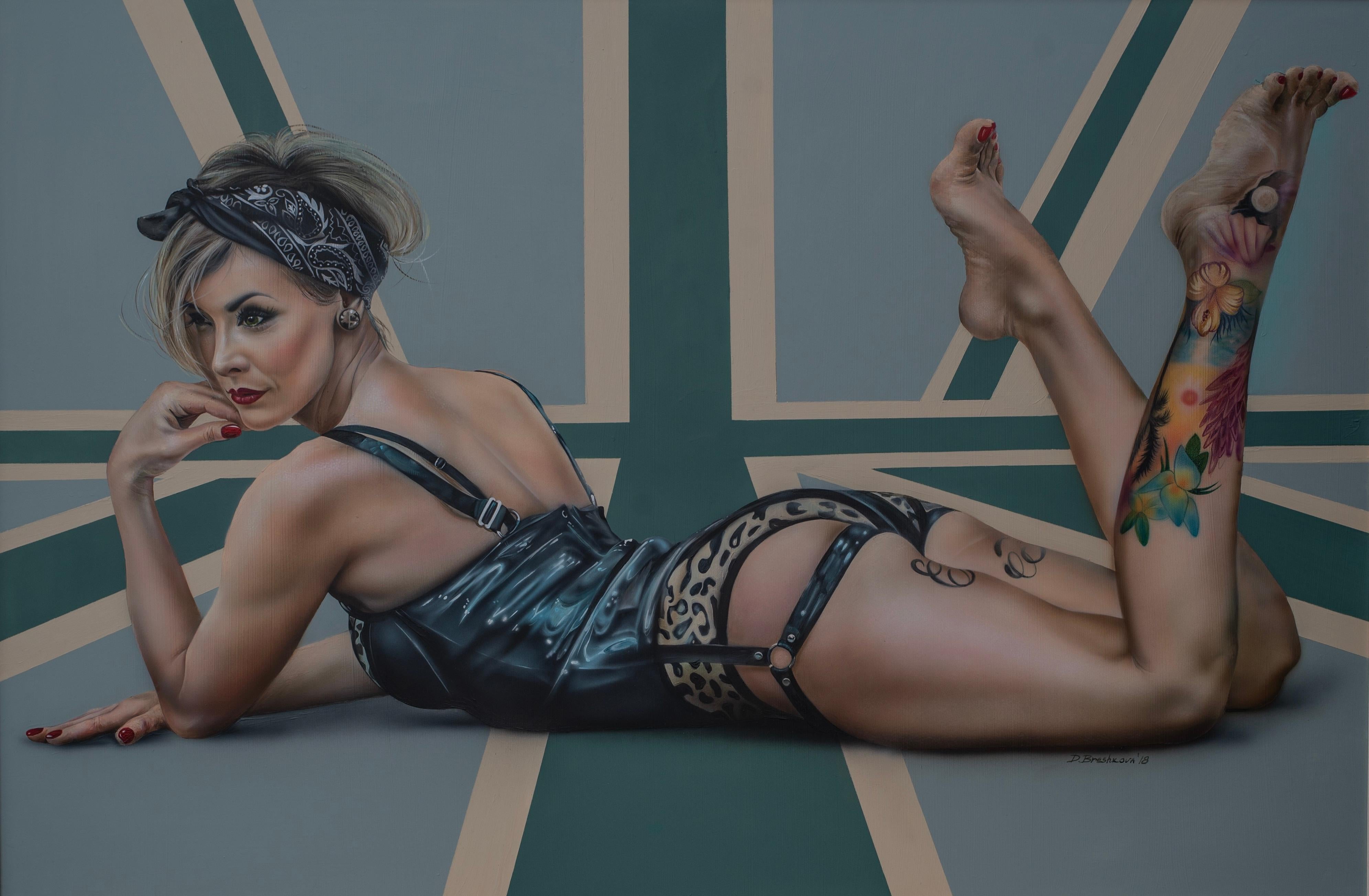Diana Breshkova Nude Painting – Anstecknadel oben
