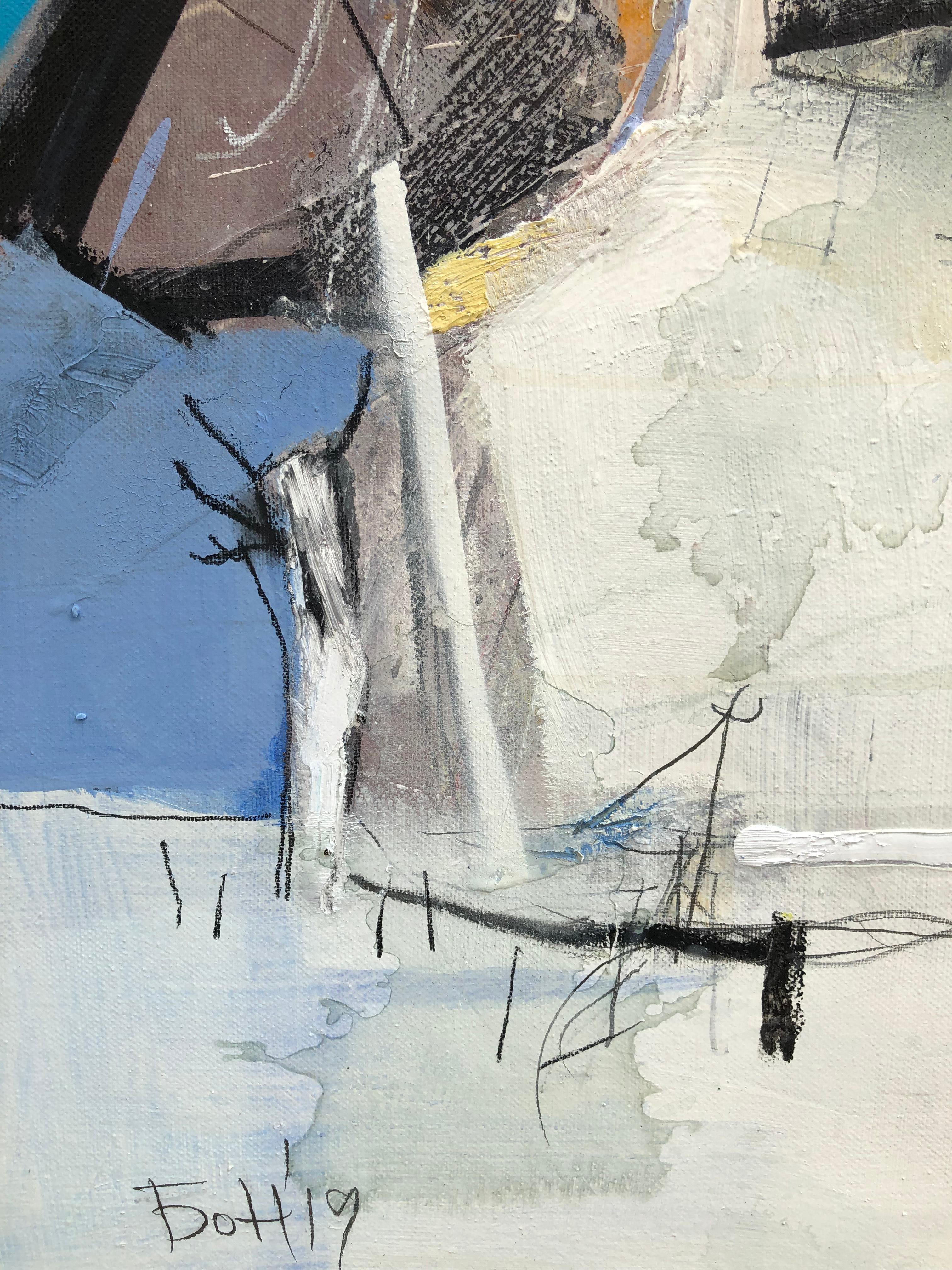 Casa - Abstract Painting Grigio di Plamen Bonev