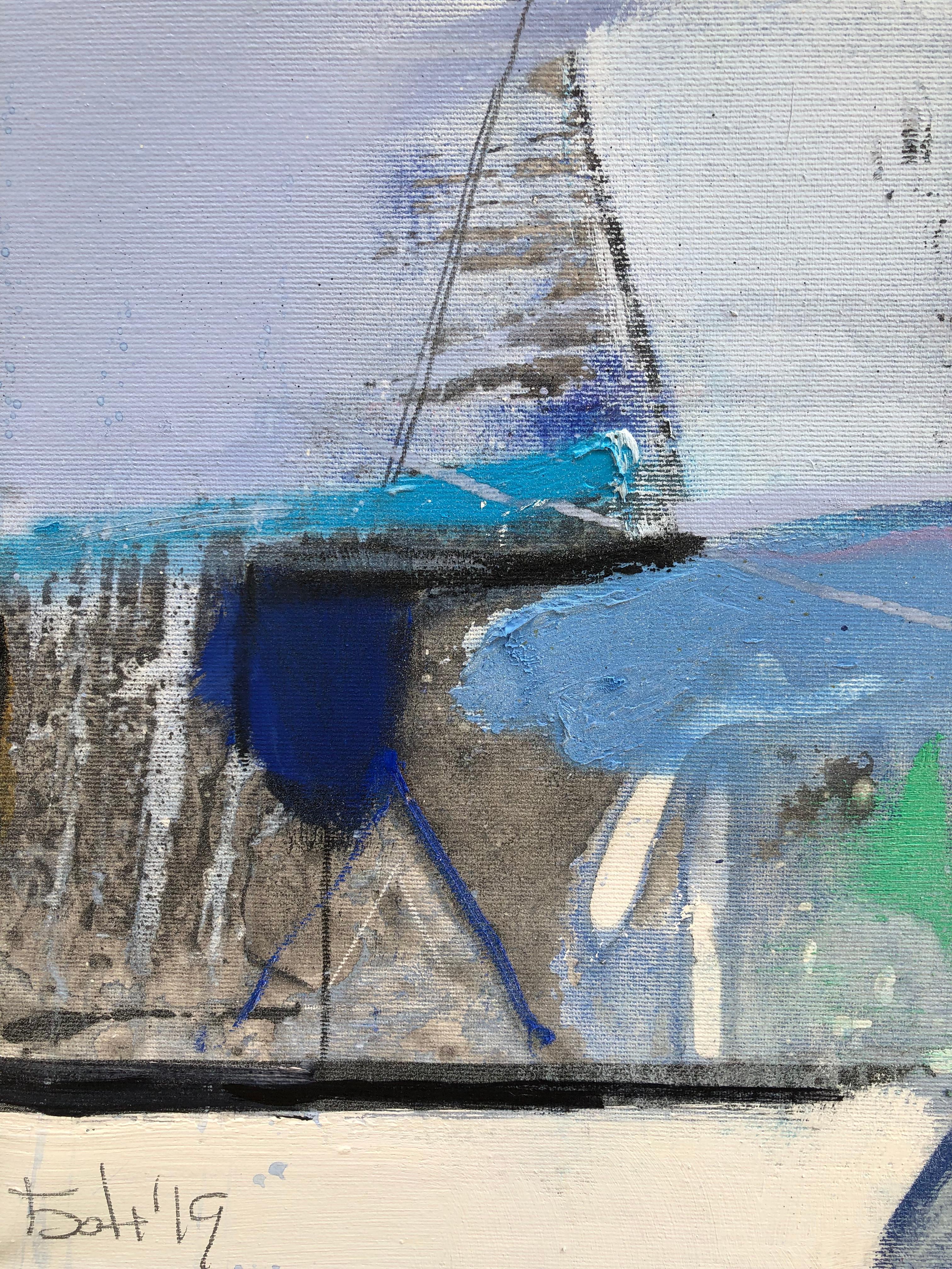 Plamen Bonev Abstract Painting - Rain