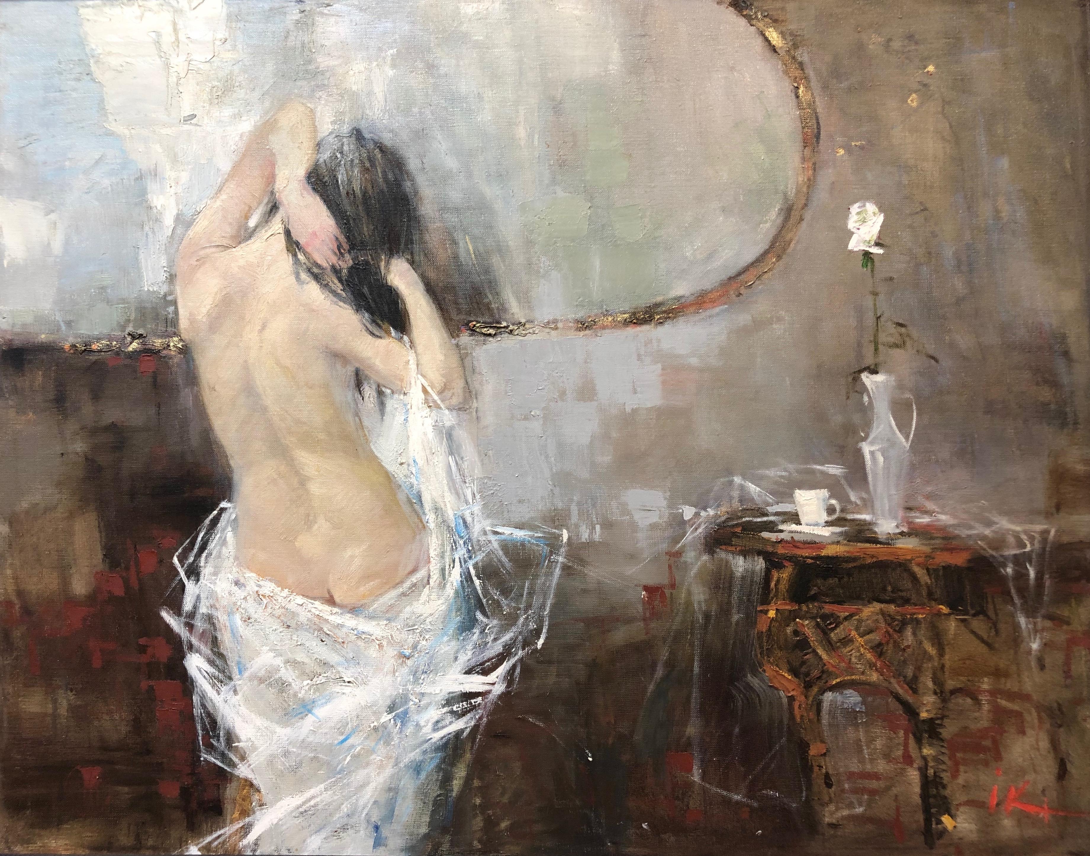 Iryna Kalyuzhna Nude Painting – Früher Morgen