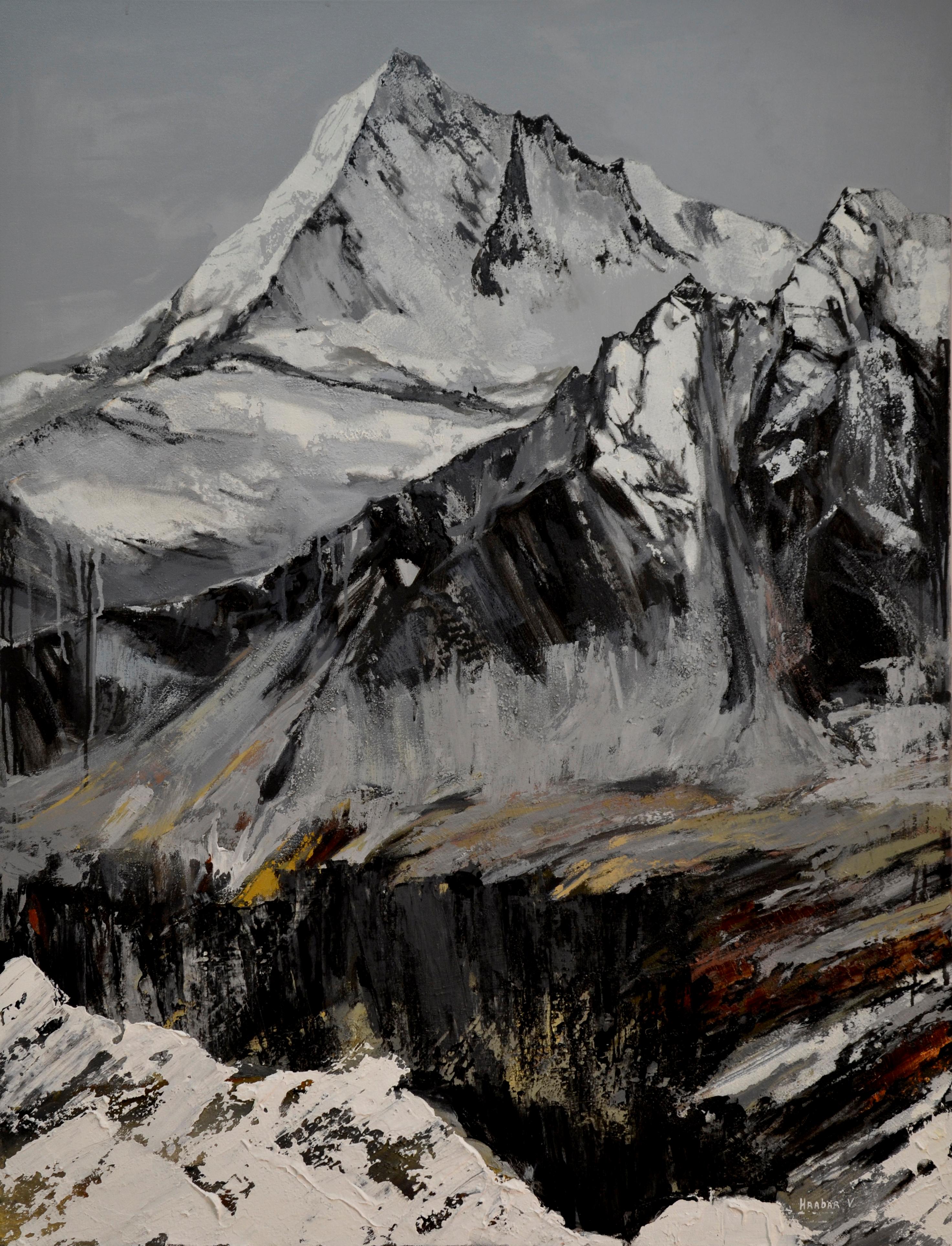 Vira Hrabar Landscape Painting - Mountain Rock