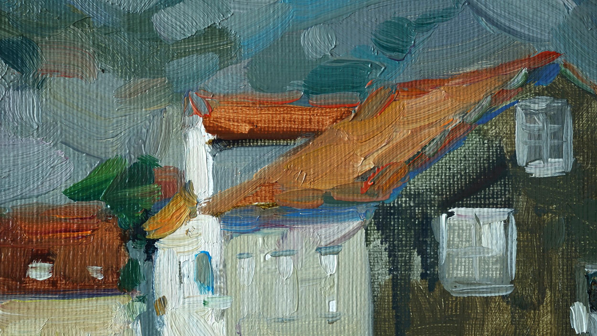 Autumn Air In Montenegro - Impressionist Painting by Nataliya Tretyakova