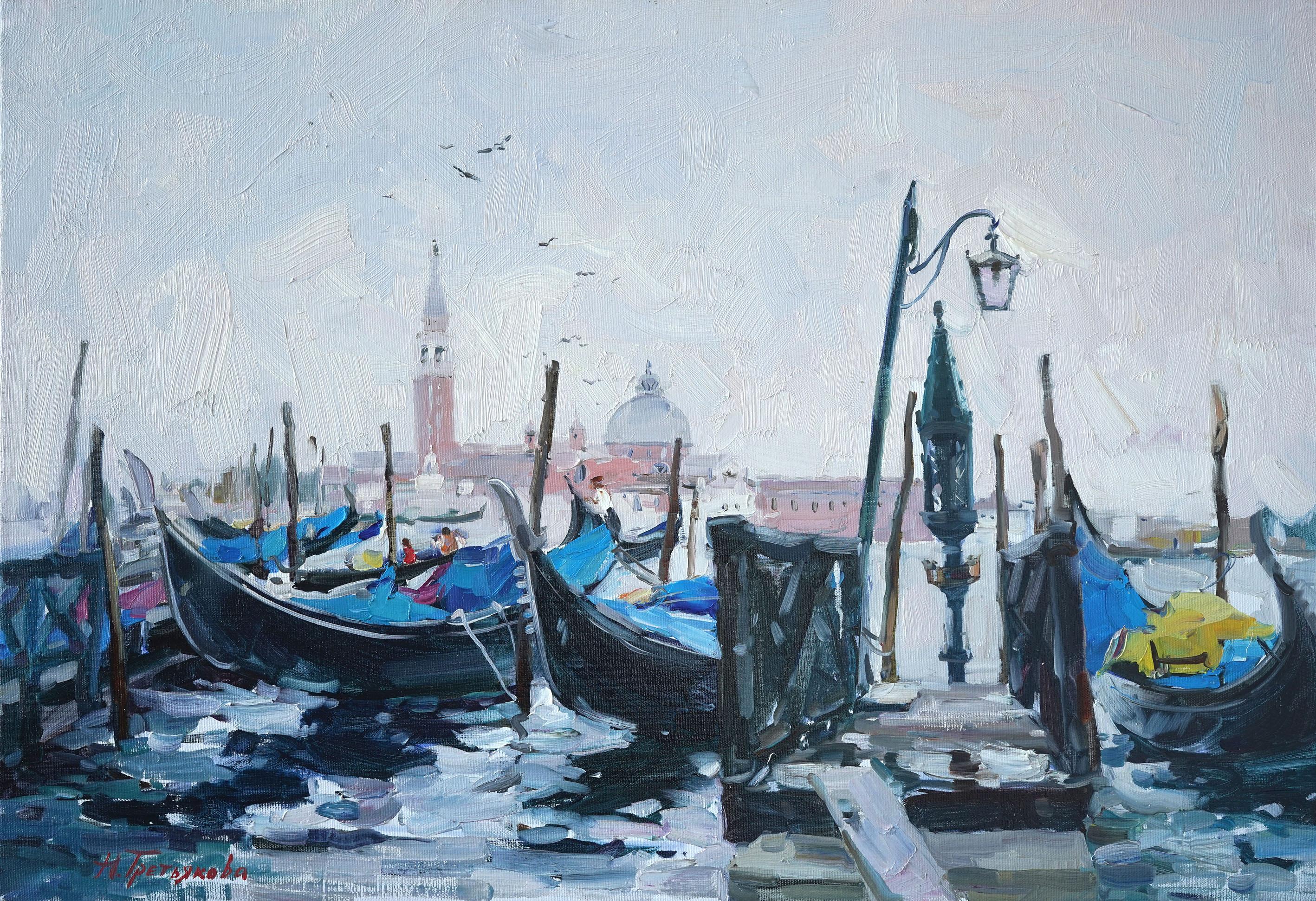 Nataliya Tretyakova Landscape Painting - Dawn In Venice