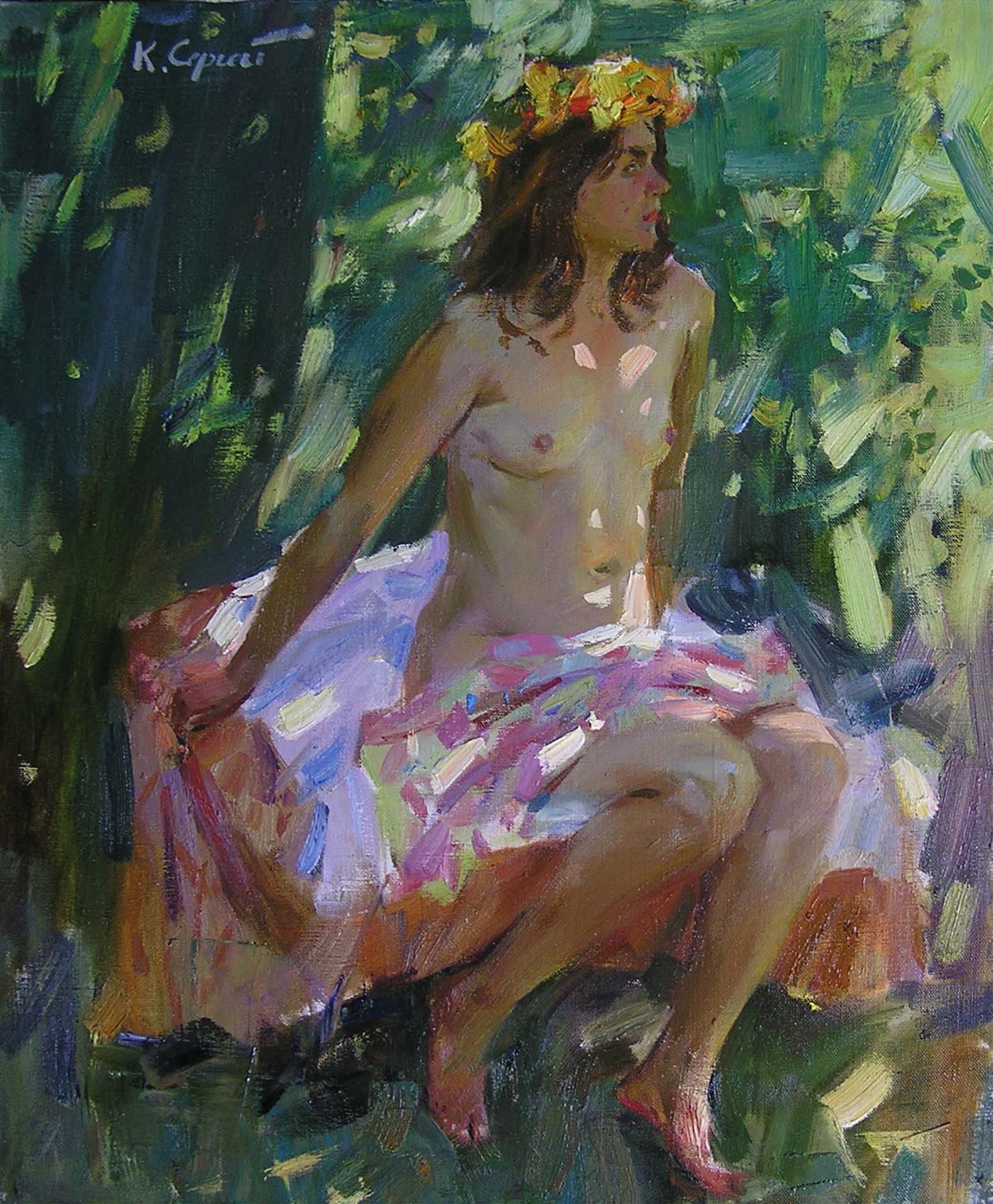 Sergei Kovalenko Nude Painting - In The Forest 