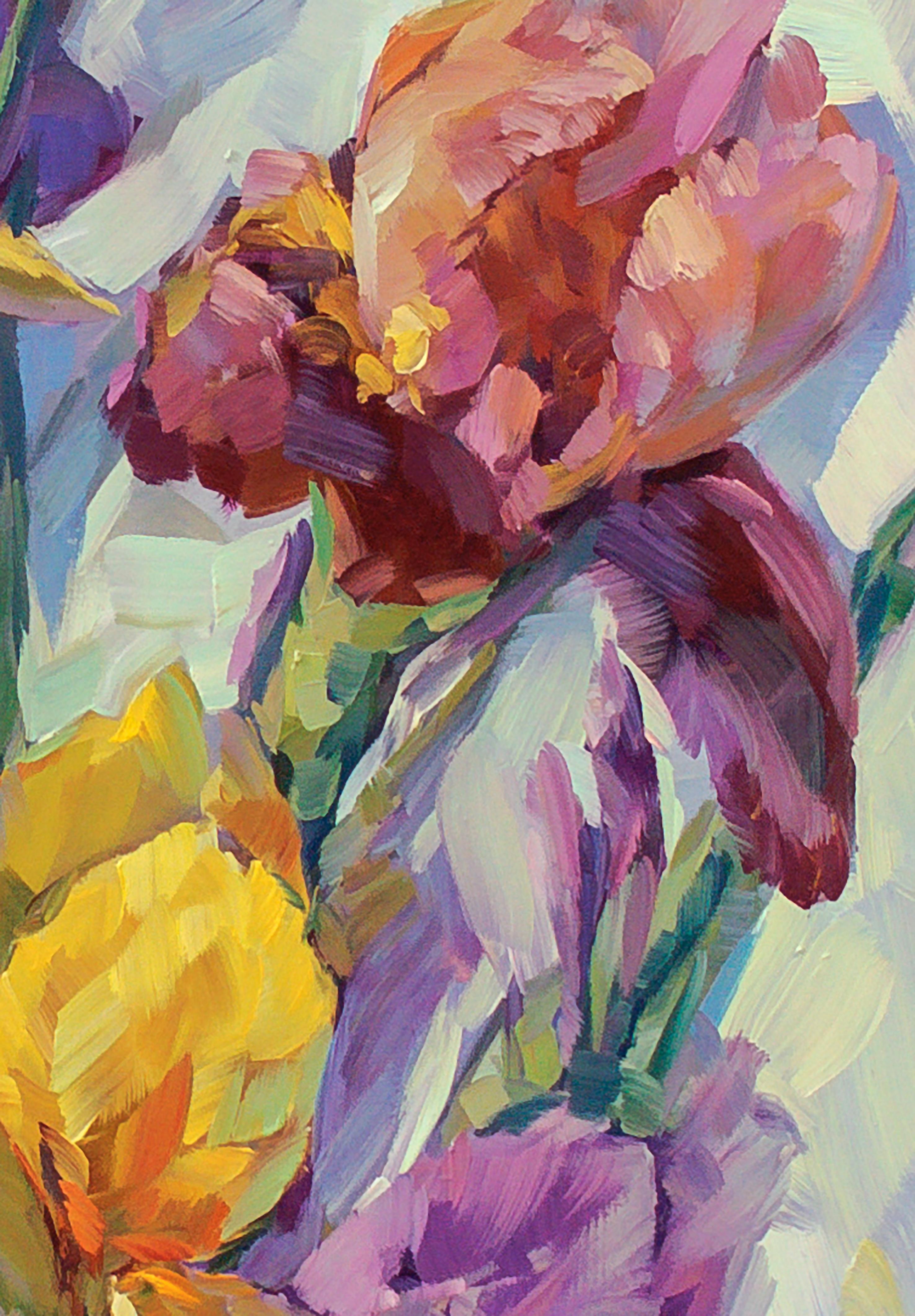 Irises - Painting by Natalia Yampolskaya