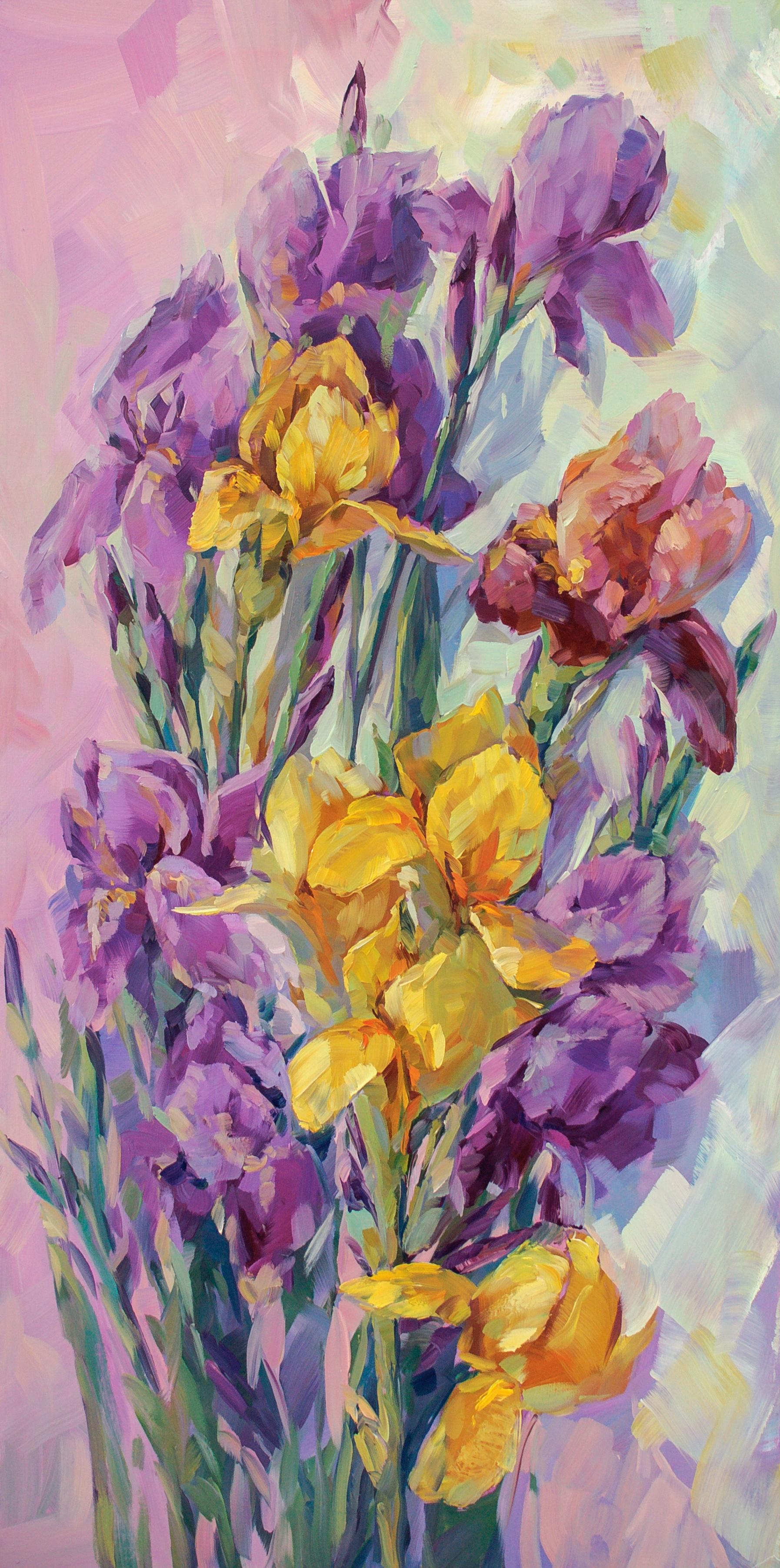 Natalia Yampolskaya Still-Life Painting - Irises