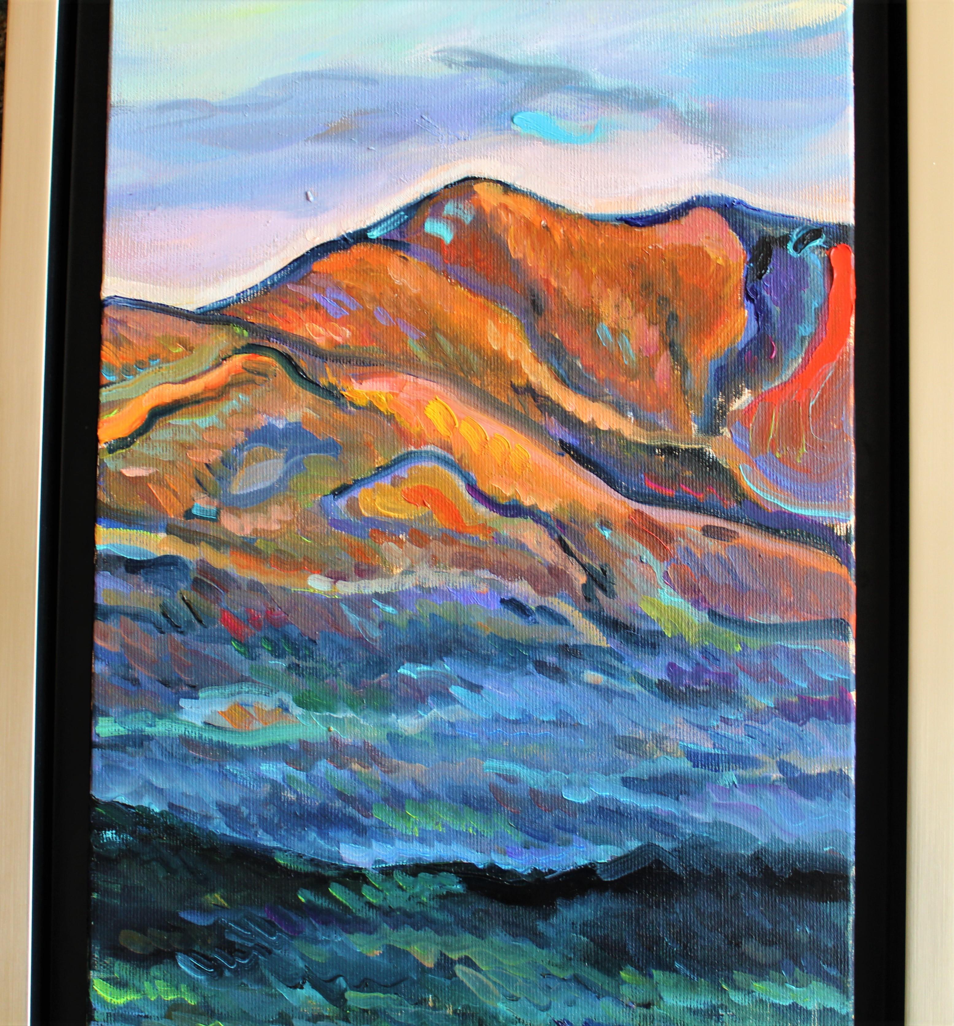 red mountain painting