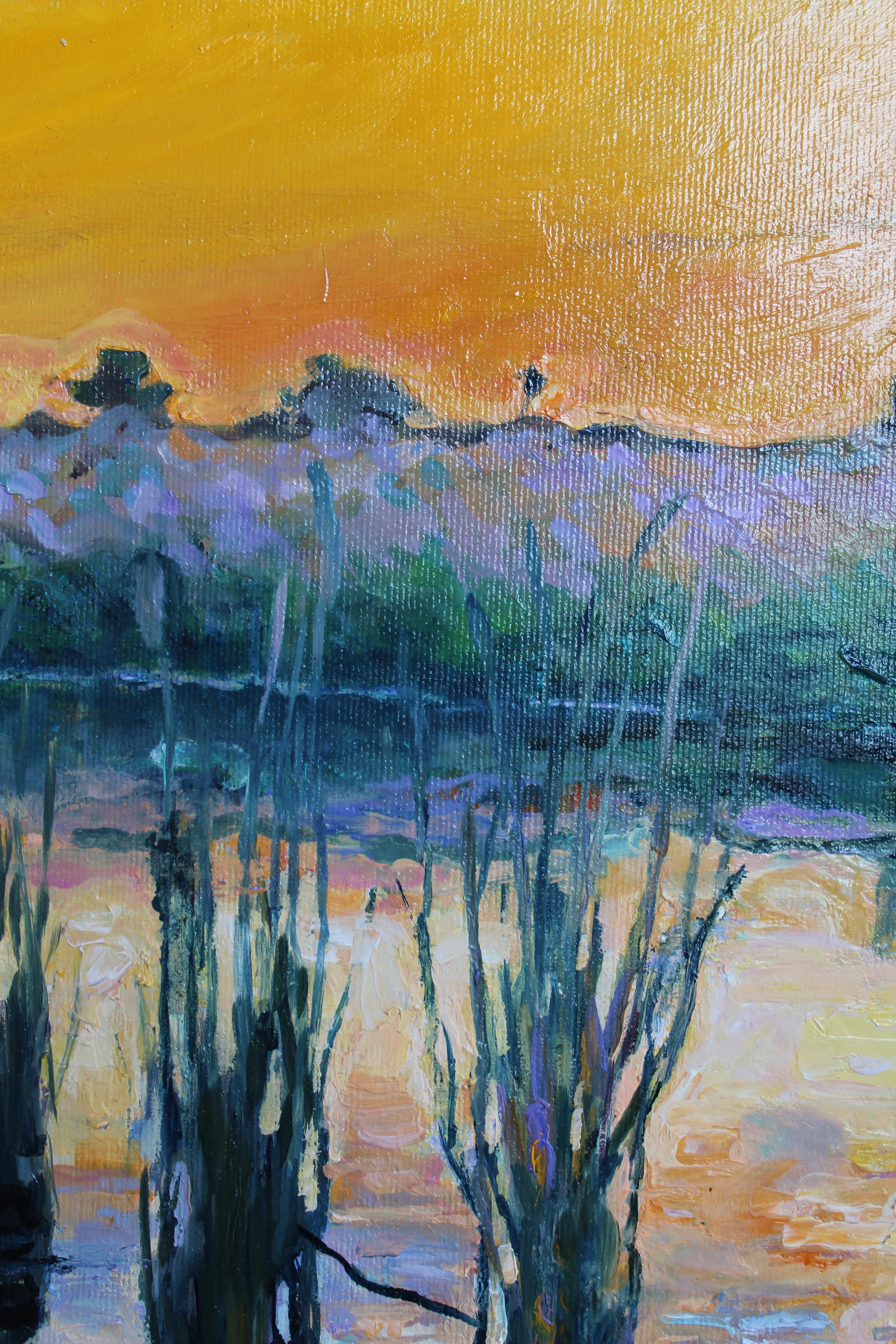 Wetland (Impressionismus), Painting, von Elena Georgieva