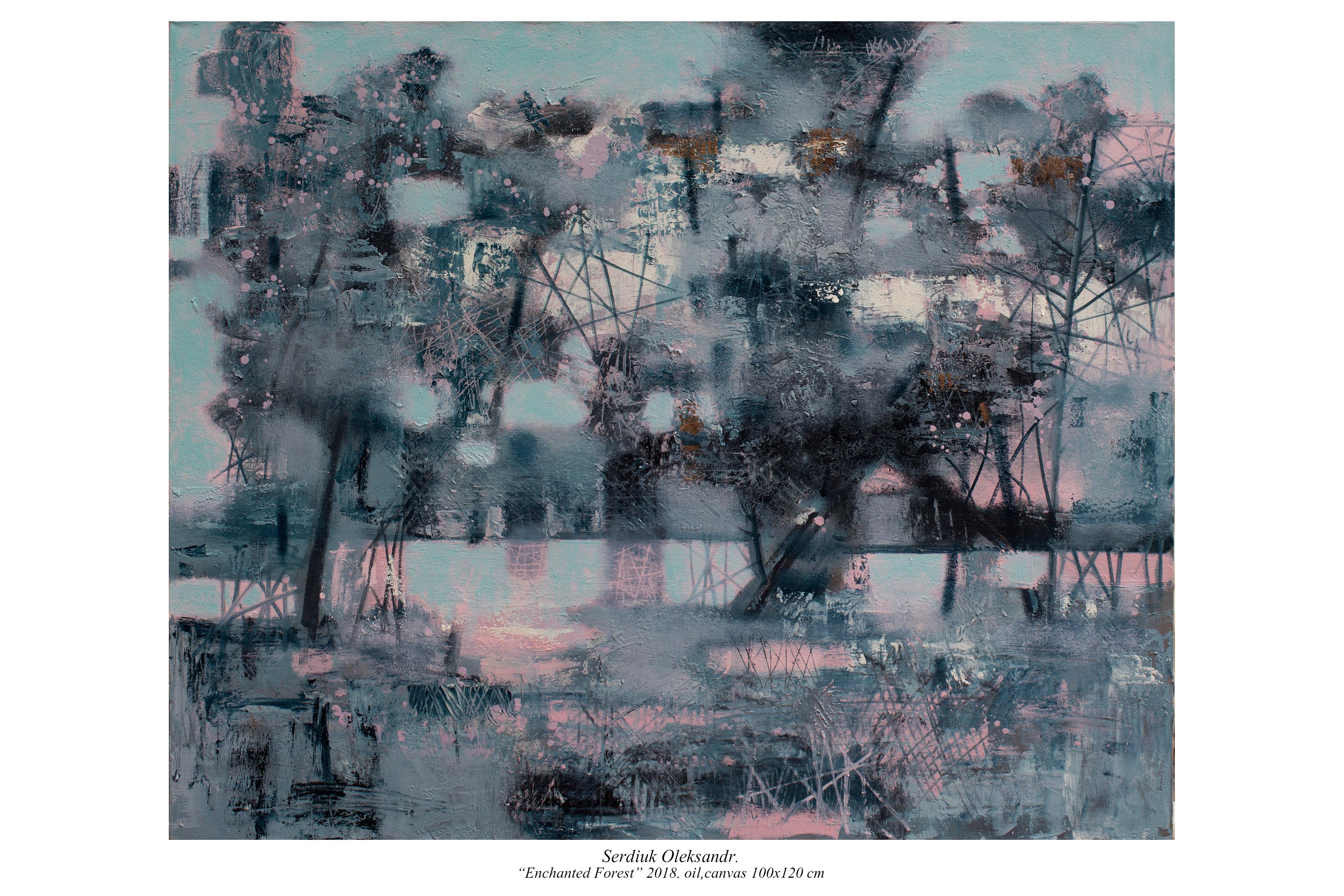 Oleksandr Serdiuk Landscape Painting - Charmed Forest