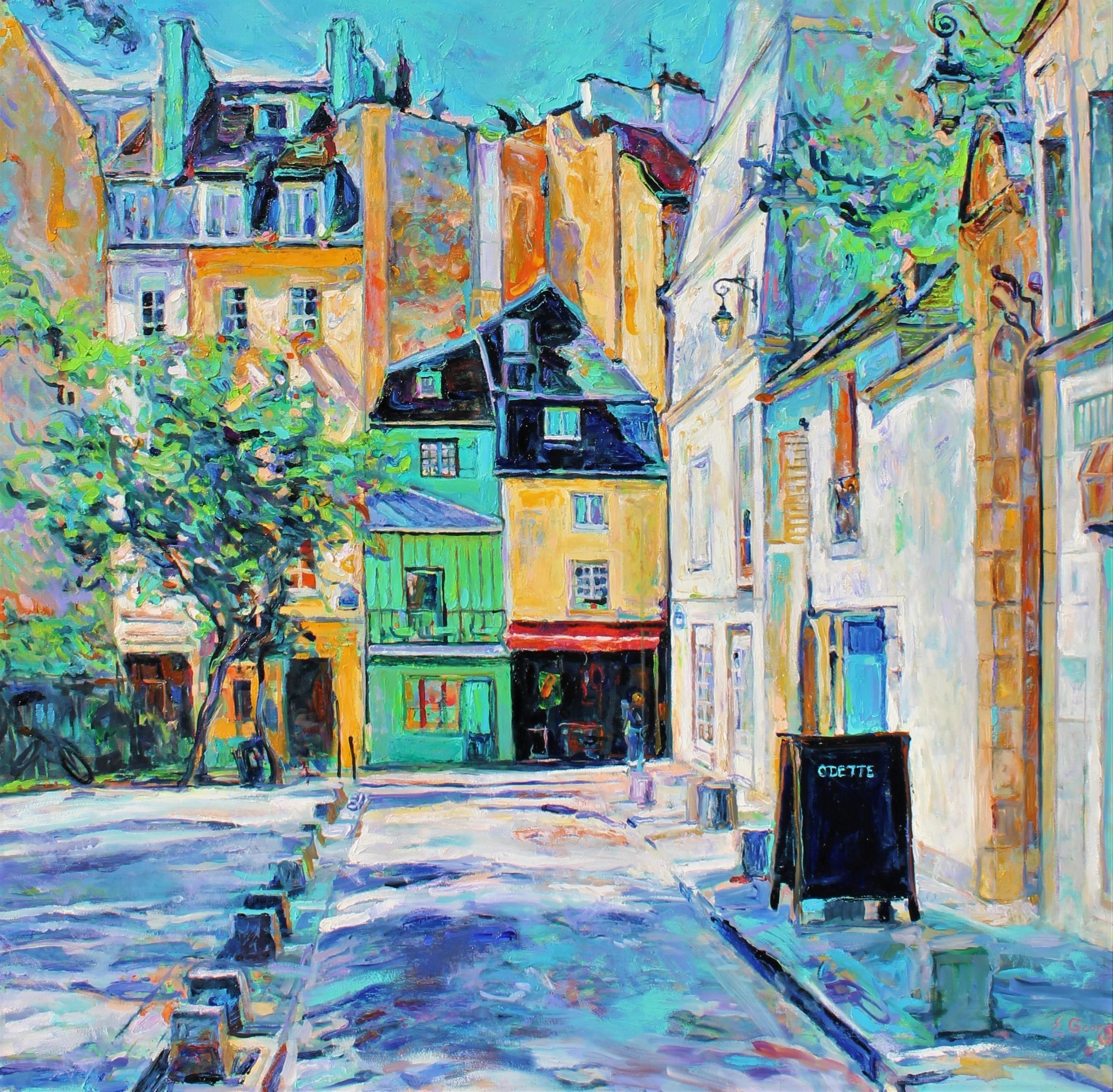 Elena Georgieva Landscape Painting - Rue Galende Paris