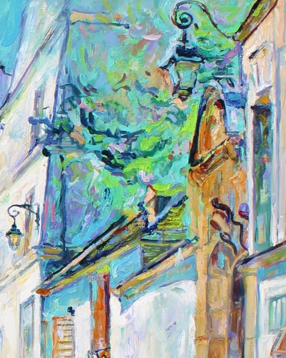 Rue Galende Paris - Impressionist Painting by Elena Georgieva