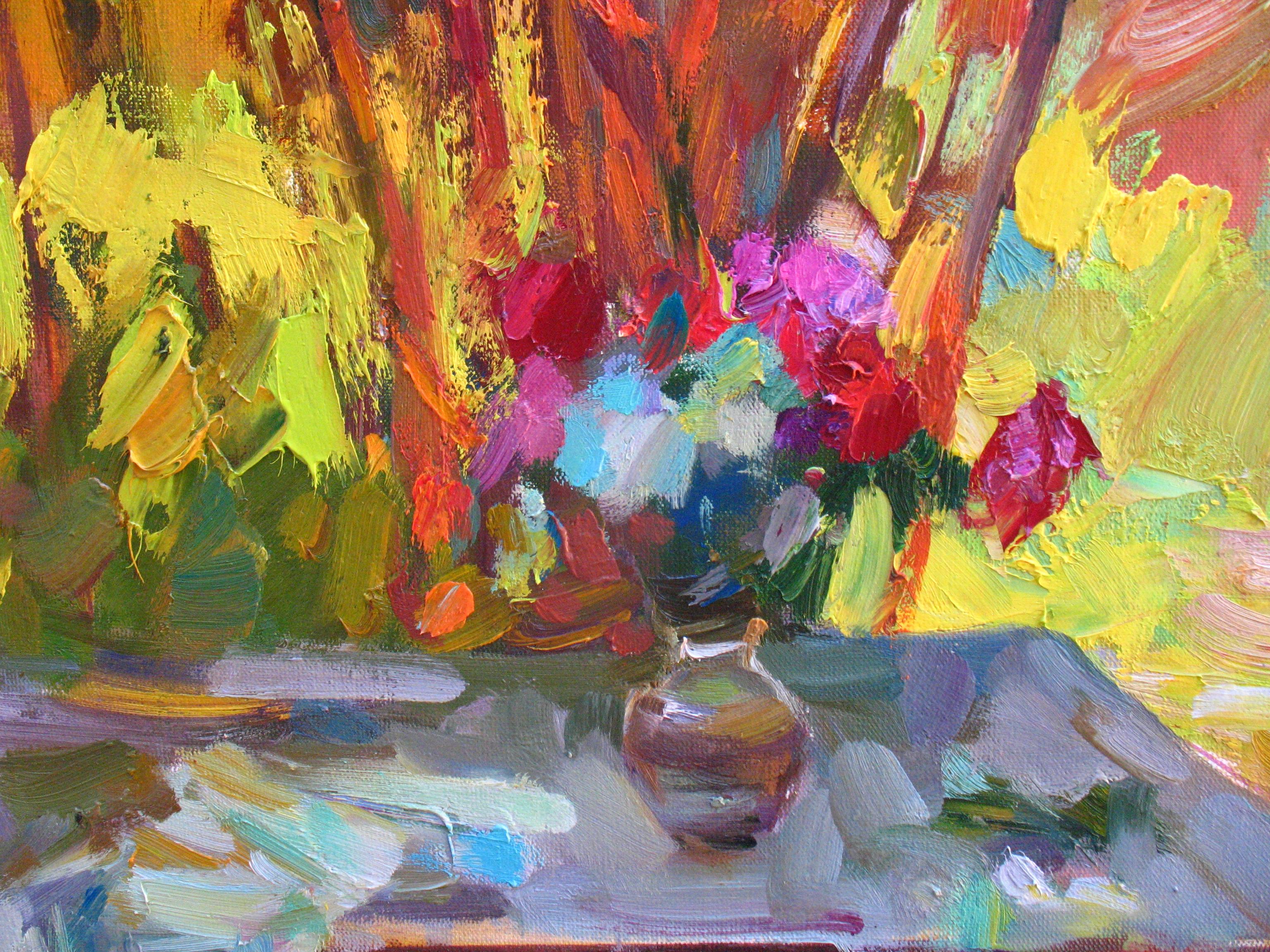 Roses d'automne - Painting de Dmitriev Alexey Olegovich