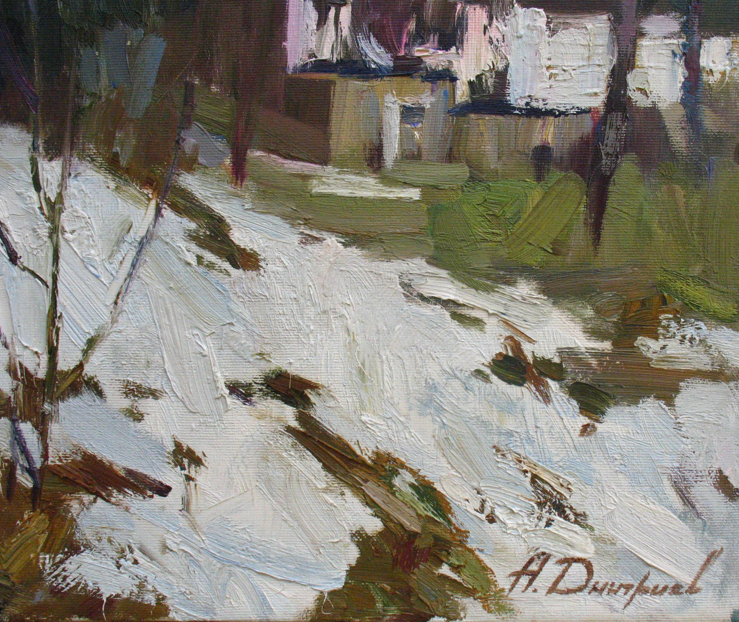 In Carpathians - Impressionist Painting by Dmitriev Alexey Olegovich