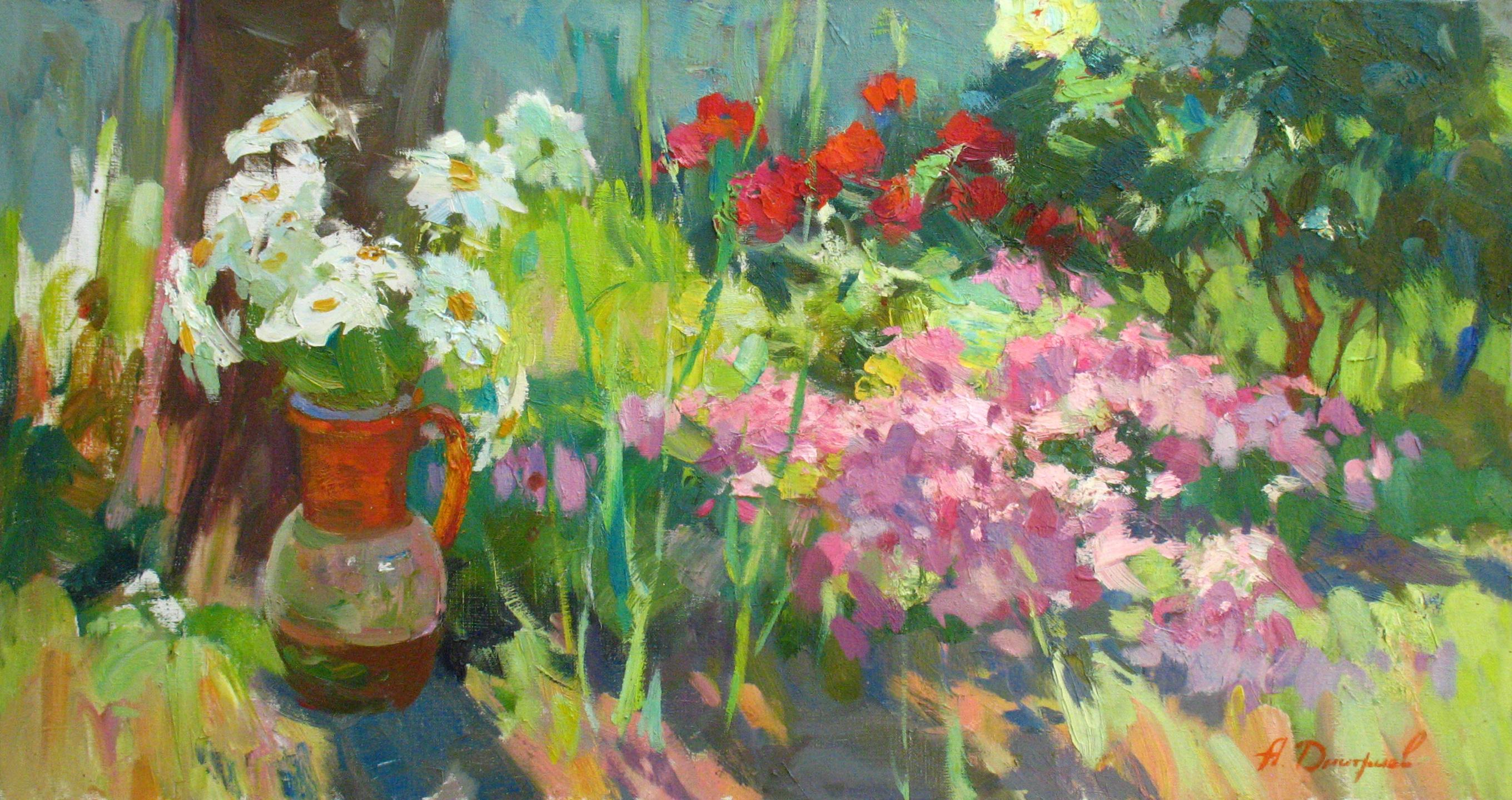 Still-Life Painting Dmitriev Alexey Olegovich - Parterre de fleurs