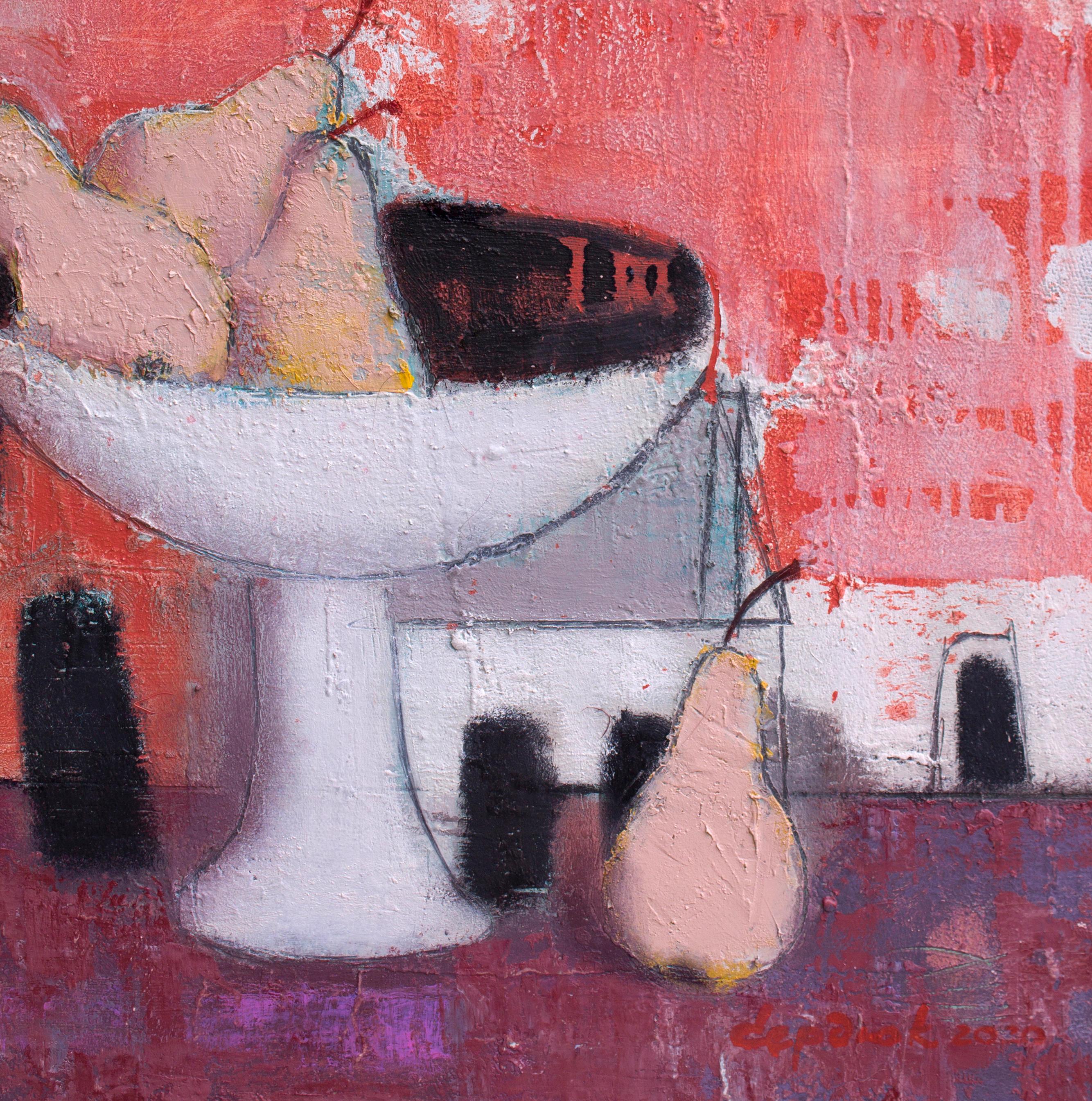  Not Evening Yet - Still Life Painting Colors White Red Blue Pink Pastel Brown 3