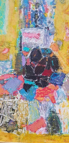 Estate - Pittura astratta Colori Viola Giallo Nero Verde Rosa Rosso Blu Bianco