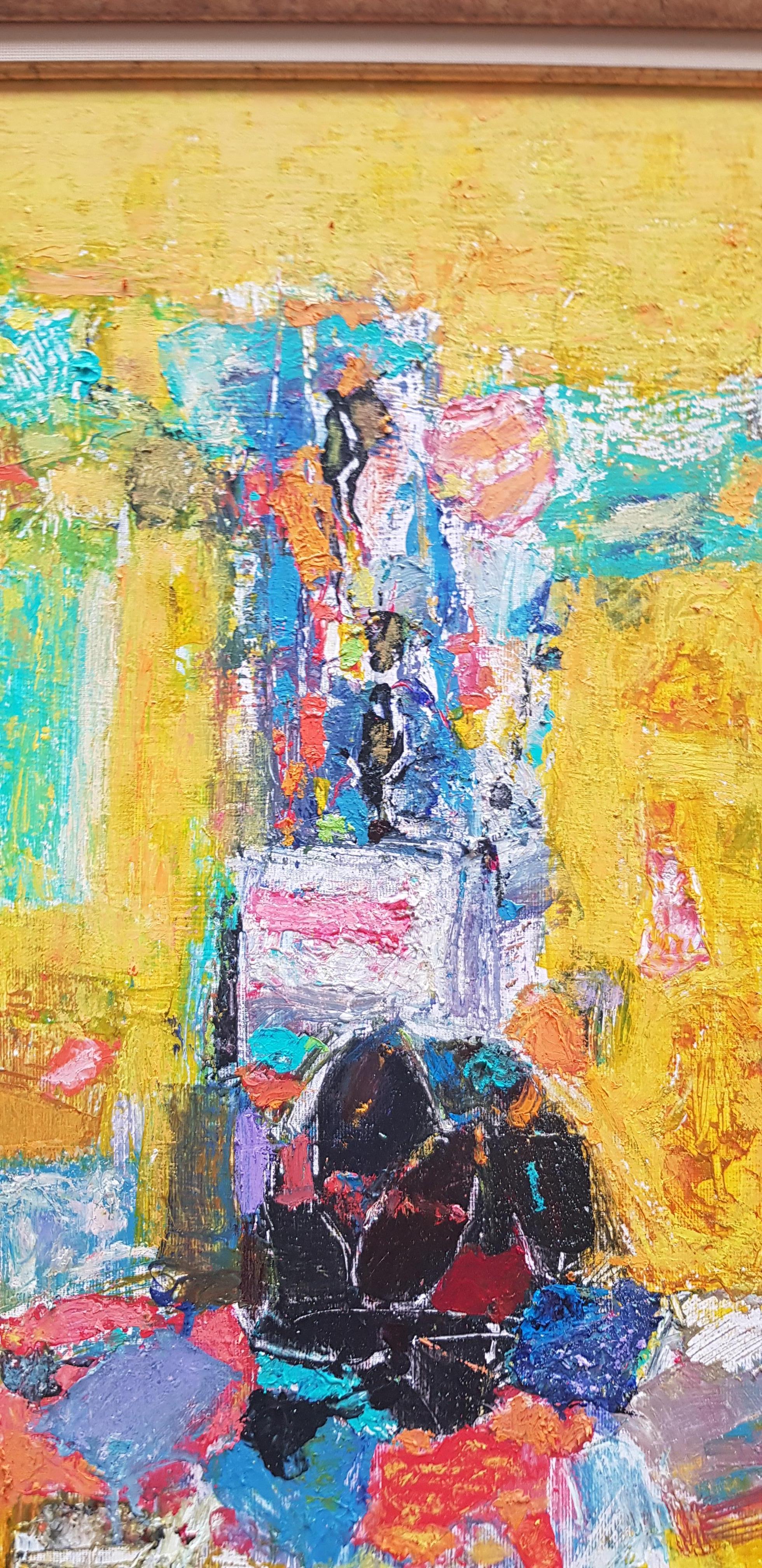 Estate - Pittura astratta Colori Viola Giallo Nero Verde Rosa Rosso Blu Bianco - Abstract Painting Arancia di Nikolay Yanakiev