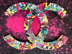 „Street Box CC (Rosa)“ Buntes Pop-Art-Arbeiten in Mischtechnik von französischem Straßenkünstler