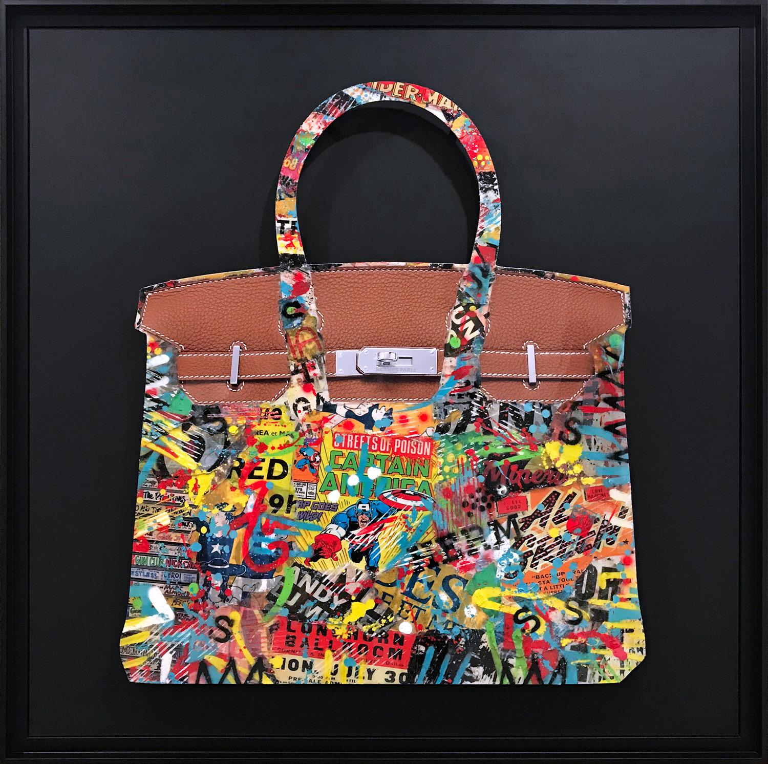 Aiiroh Abstract Painting - Street Birkin Bag